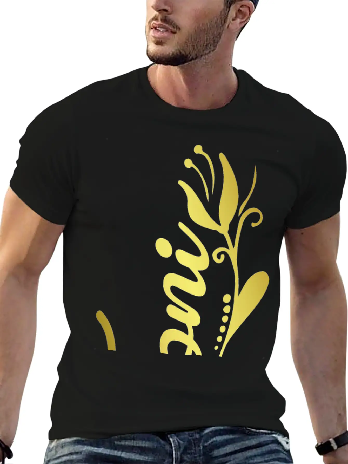 Toni Name Faux Gold Tulip Flourish Basic Graphic T-Shirt – Daily Comfort In Soft Cotton