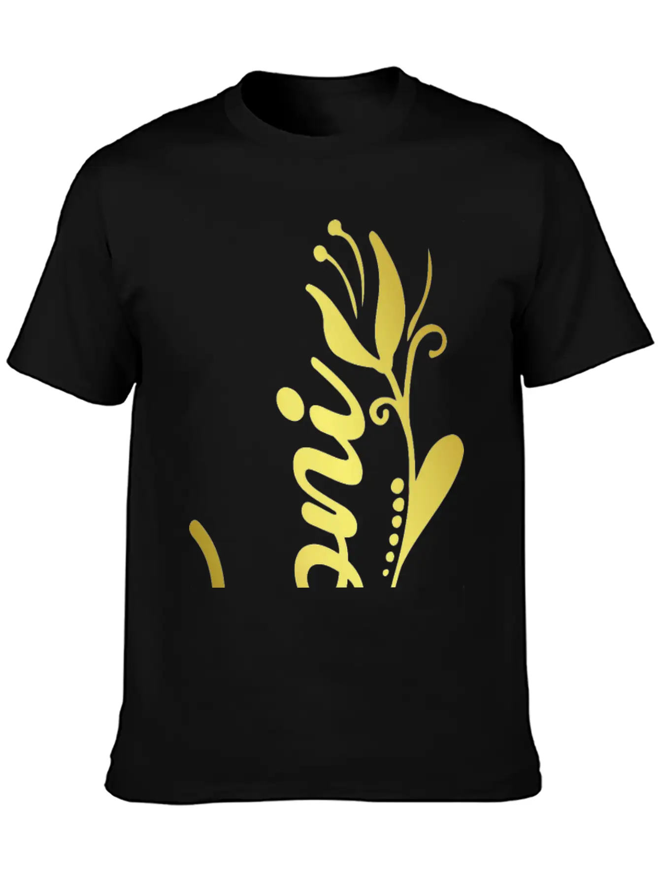 Toni Name Faux Gold Tulip Flourish Basic Graphic T-Shirt – Daily Comfort In Soft Cotton