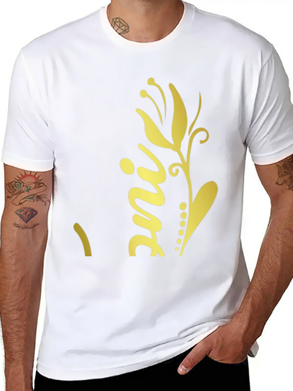Toni Name Faux Gold Tulip Flourish Basic Graphic T-Shirt – Daily Comfort In Soft Cotton