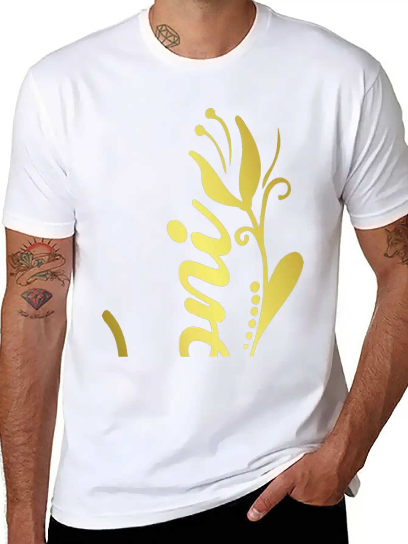 Toni Name Faux Gold Tulip Flourish Basic Graphic T-Shirt – Daily Comfort In Soft Cotton