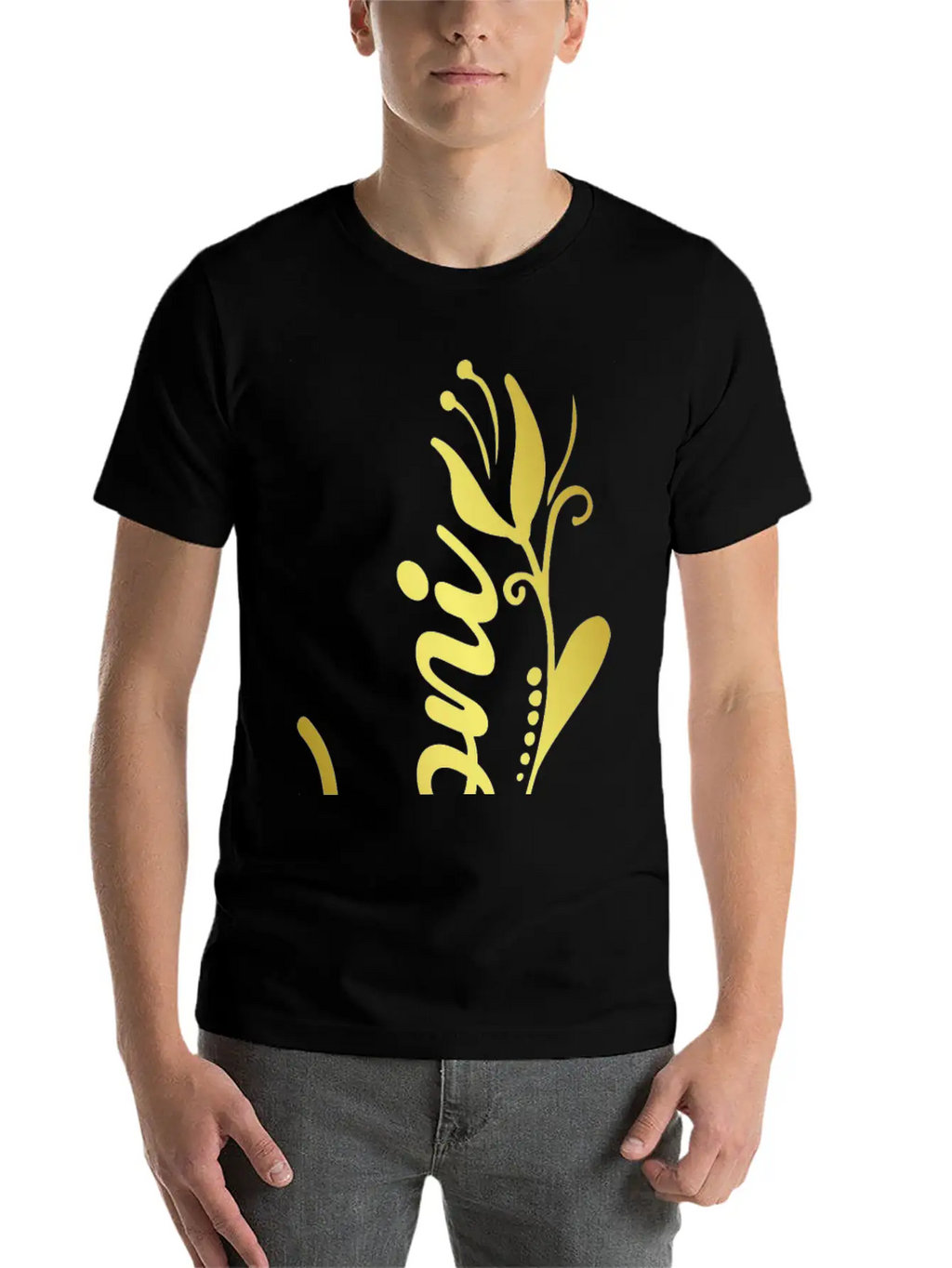 Toni Name Faux Gold Tulip Flourish Basic Graphic T-Shirt – Daily Comfort In Soft Cotton
