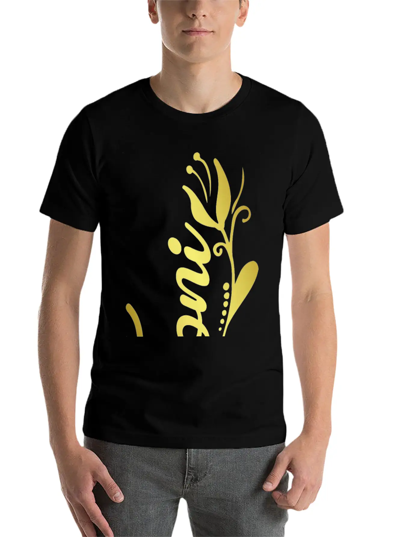 Toni Name Faux Gold Tulip Flourish Basic Graphic T-Shirt – Daily Comfort In Soft Cotton