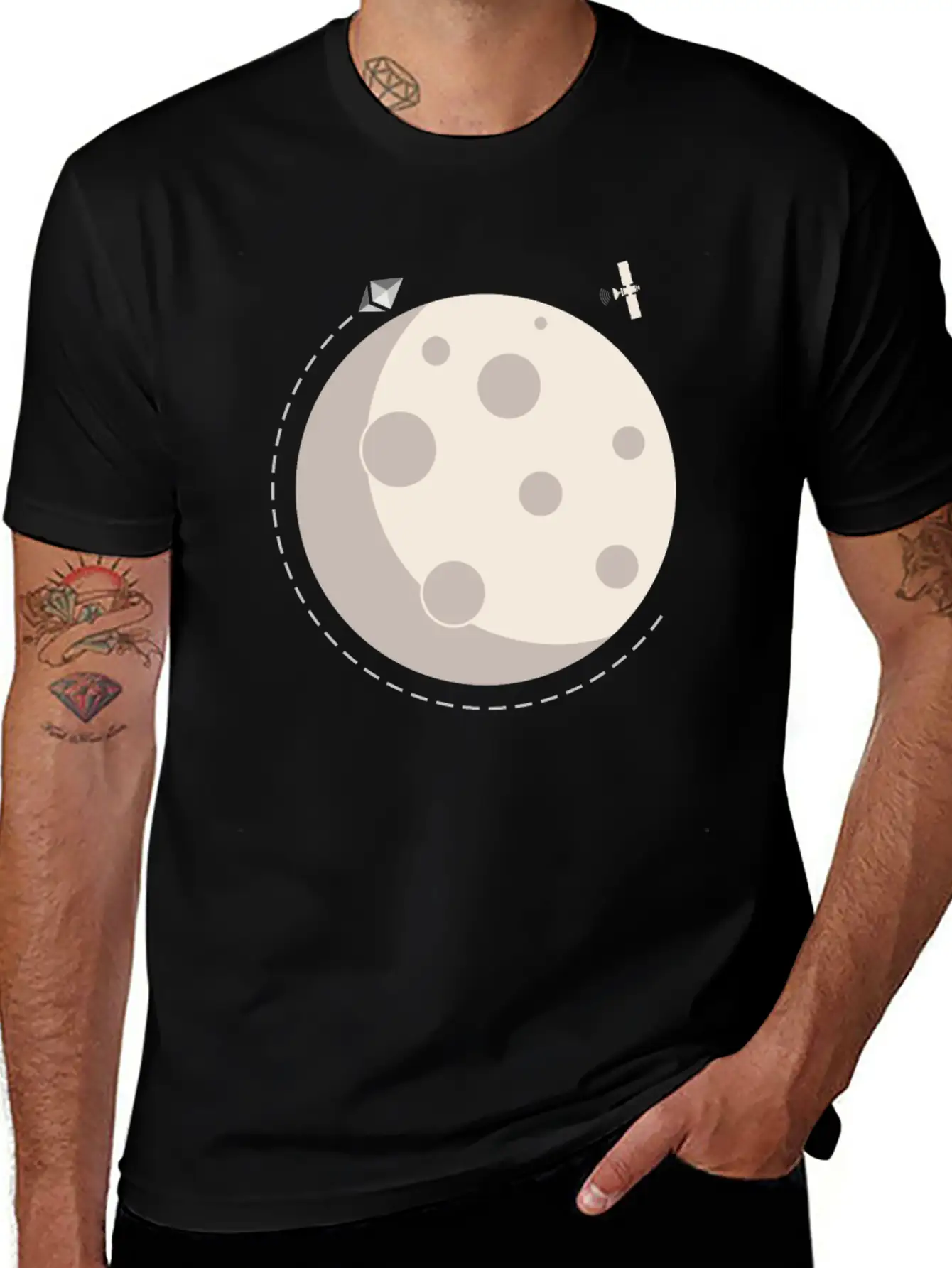 Too The Moon Satelite Ethereum Digital Crypto Essential Cotton Tee For Daily Outfits – Unisex Style