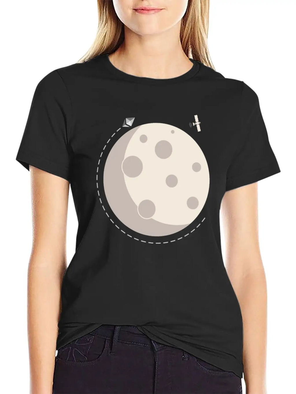 Too The Moon Satelite Ethereum Digital Crypto Essential Cotton Tee For Daily Outfits – Unisex Style