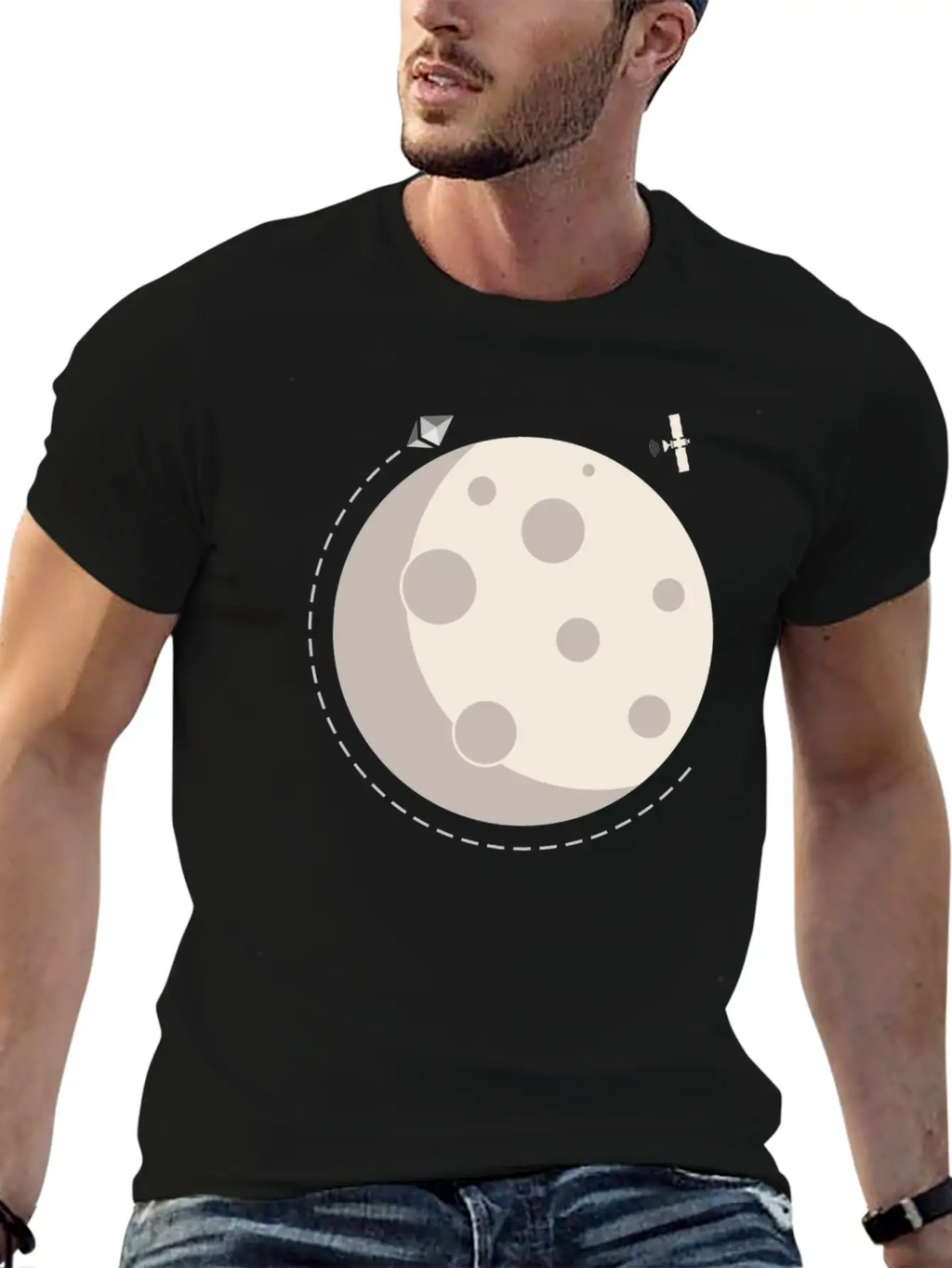 Too The Moon Satelite Ethereum Digital Crypto Essential Cotton Tee For Daily Outfits – Unisex Style