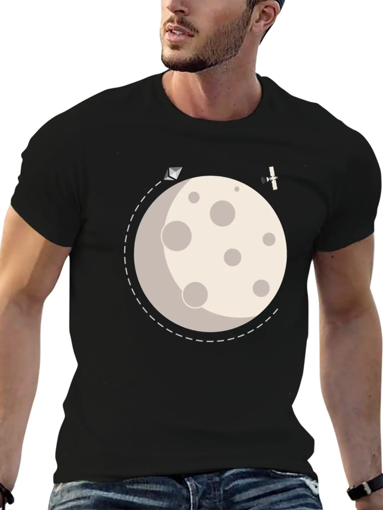 Too The Moon Satelite Ethereum Digital Crypto Essential Cotton Tee For Daily Outfits – Unisex Style