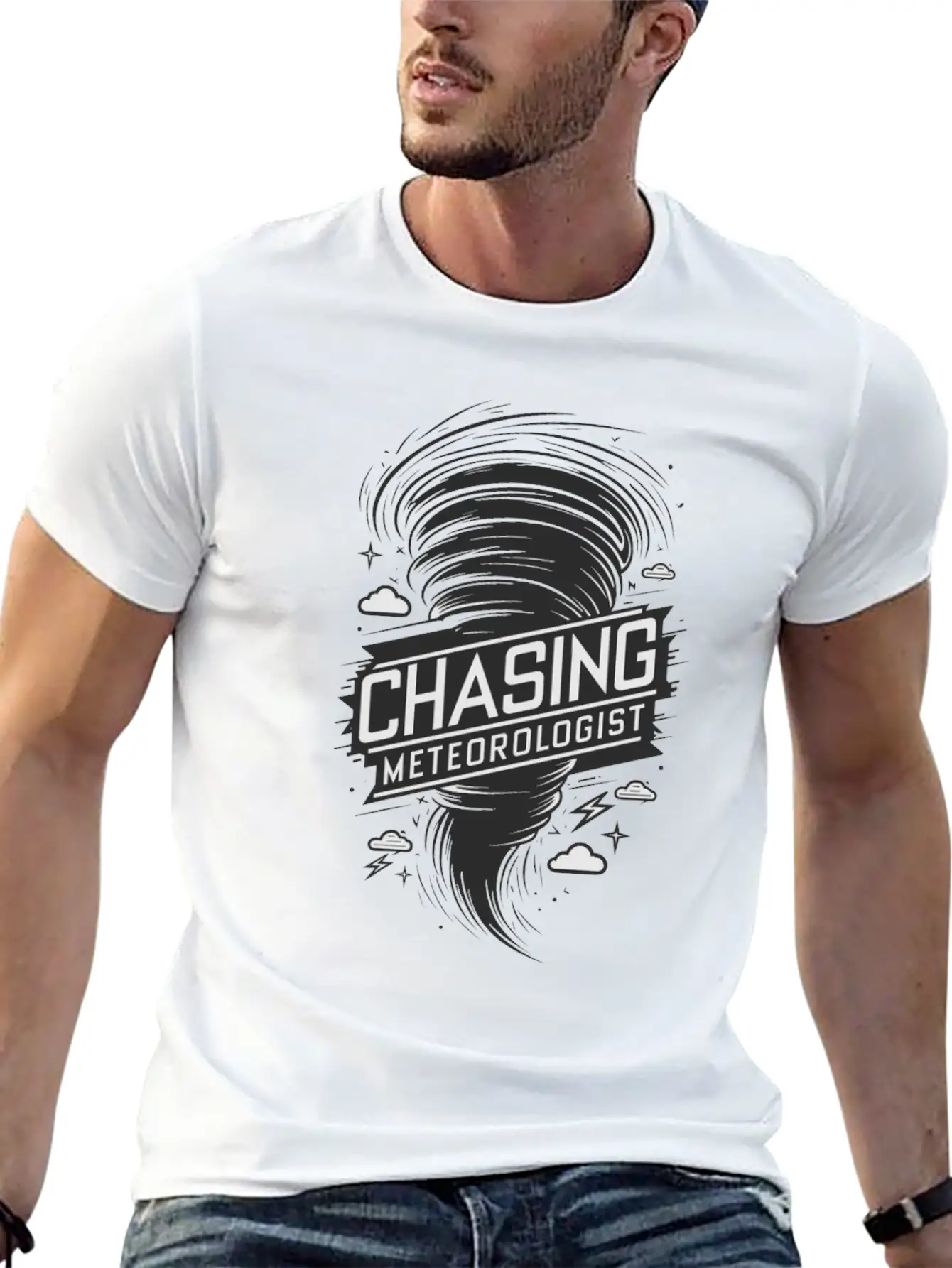 Tornado Twister Chasing Meteorologist Breathable Soft Cotton T-Shirt – Timeless Casual Look