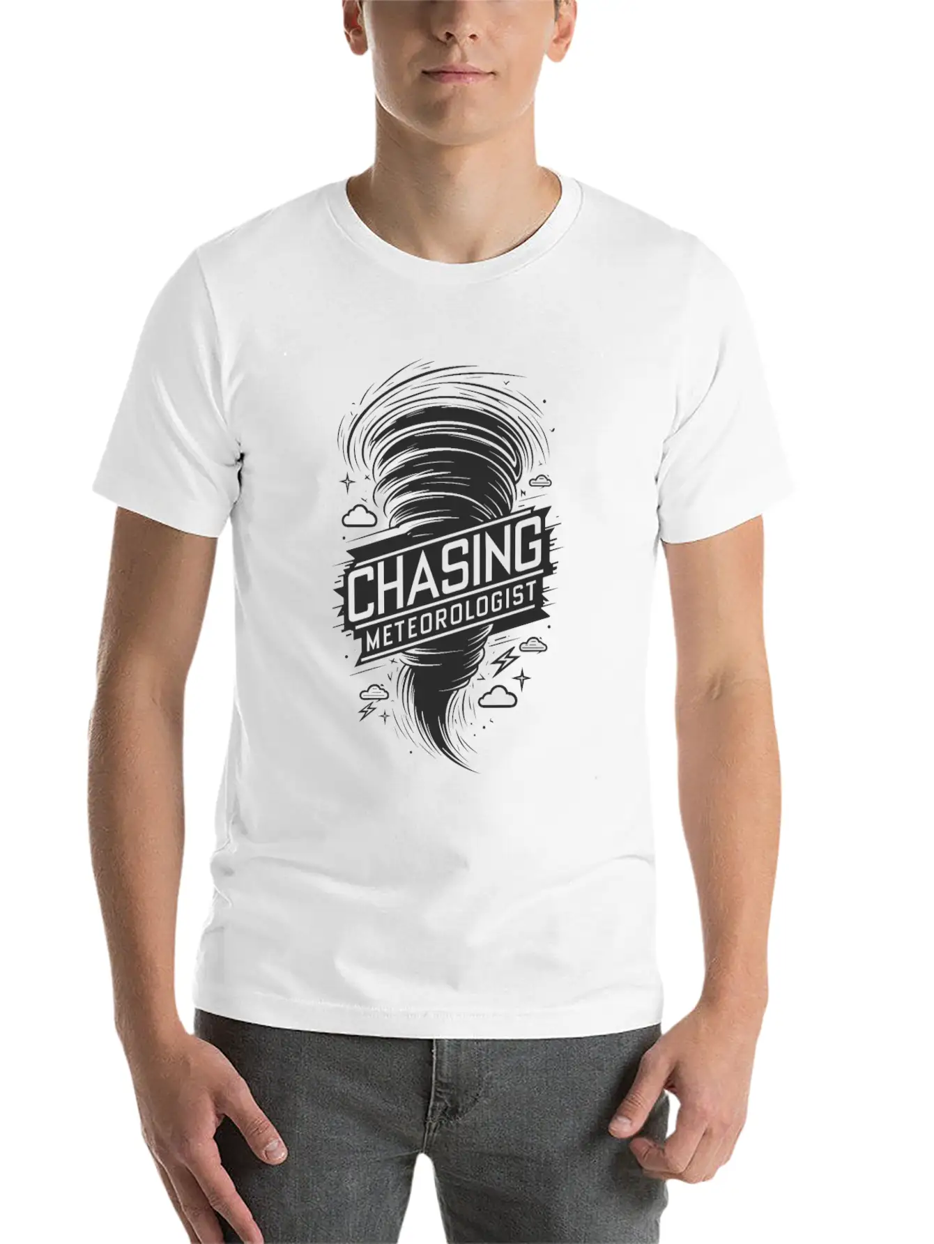 Tornado Twister Chasing Meteorologist Breathable Soft Cotton T-Shirt – Timeless Casual Look