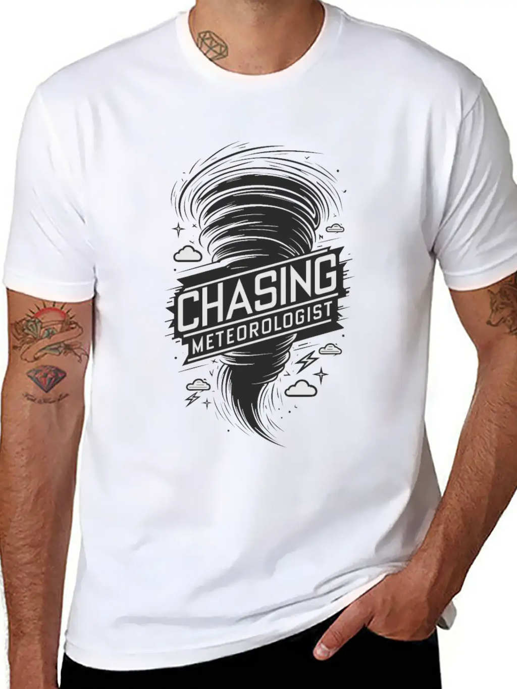 Tornado Twister Chasing Meteorologist Breathable Soft Cotton T-Shirt – Timeless Casual Look