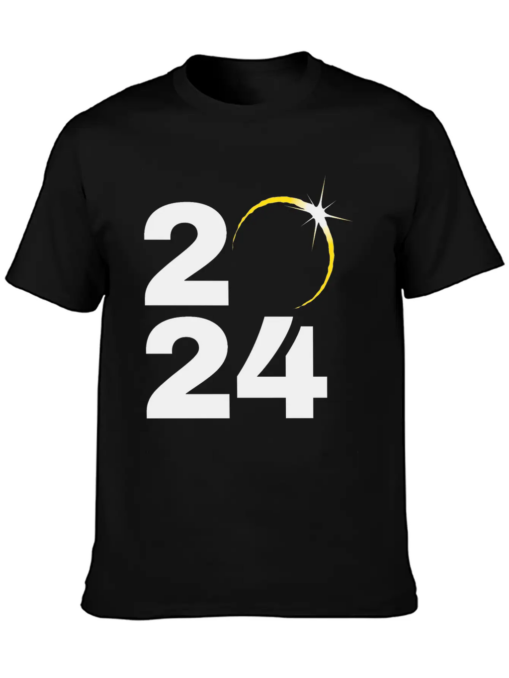 Total Solar Eclipse 2024 Relaxed Everyday Tee – Lightweight And Durable Cotton
