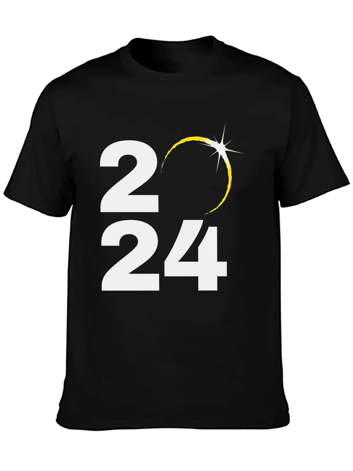 Total Solar Eclipse 2024 Relaxed Everyday Tee – Lightweight And Durable Cotton