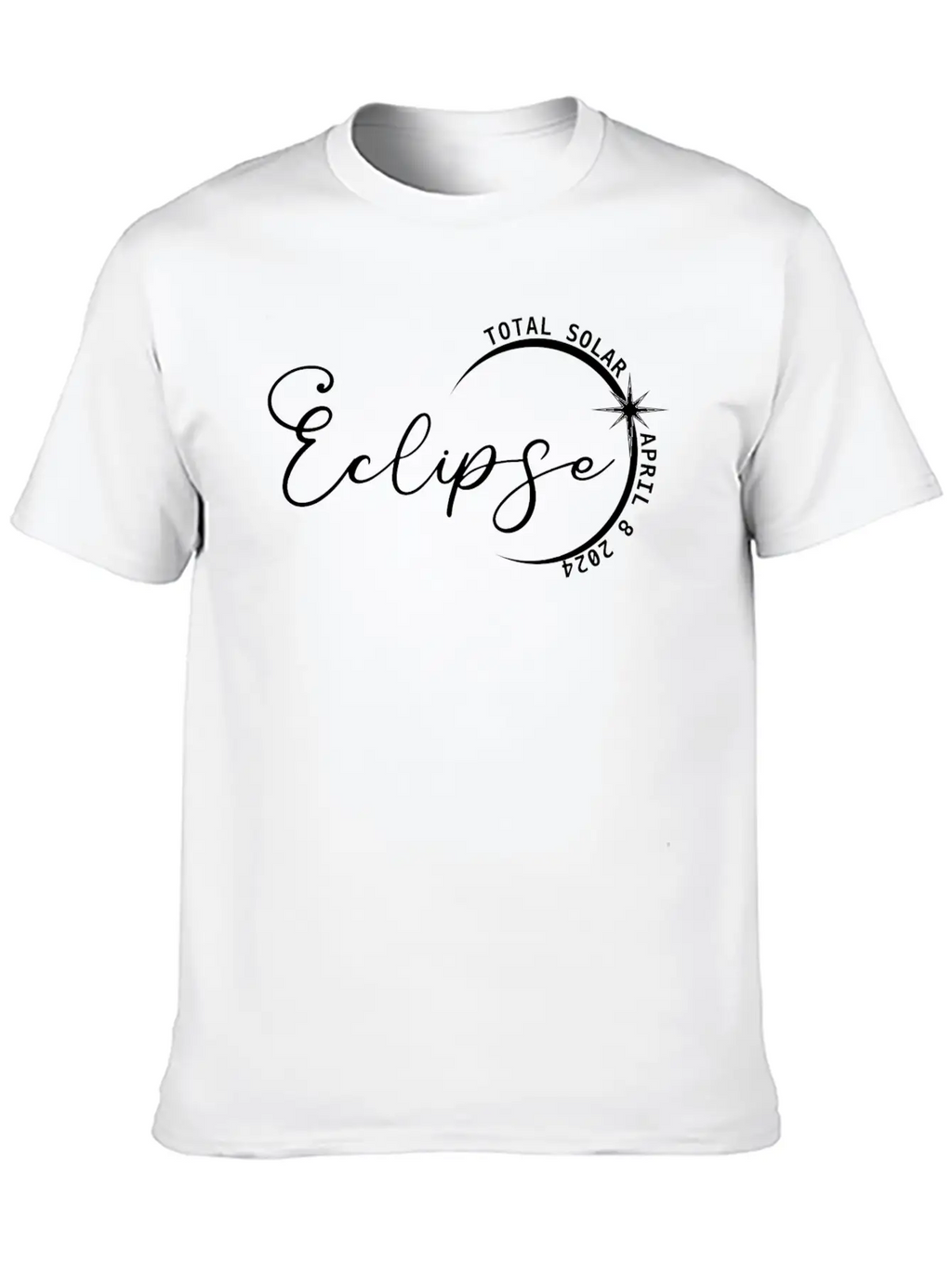 Total Solar Eclipse 2024 SVG PNG Modern Fit Casual T-Shirt – Clean And Versatile Design