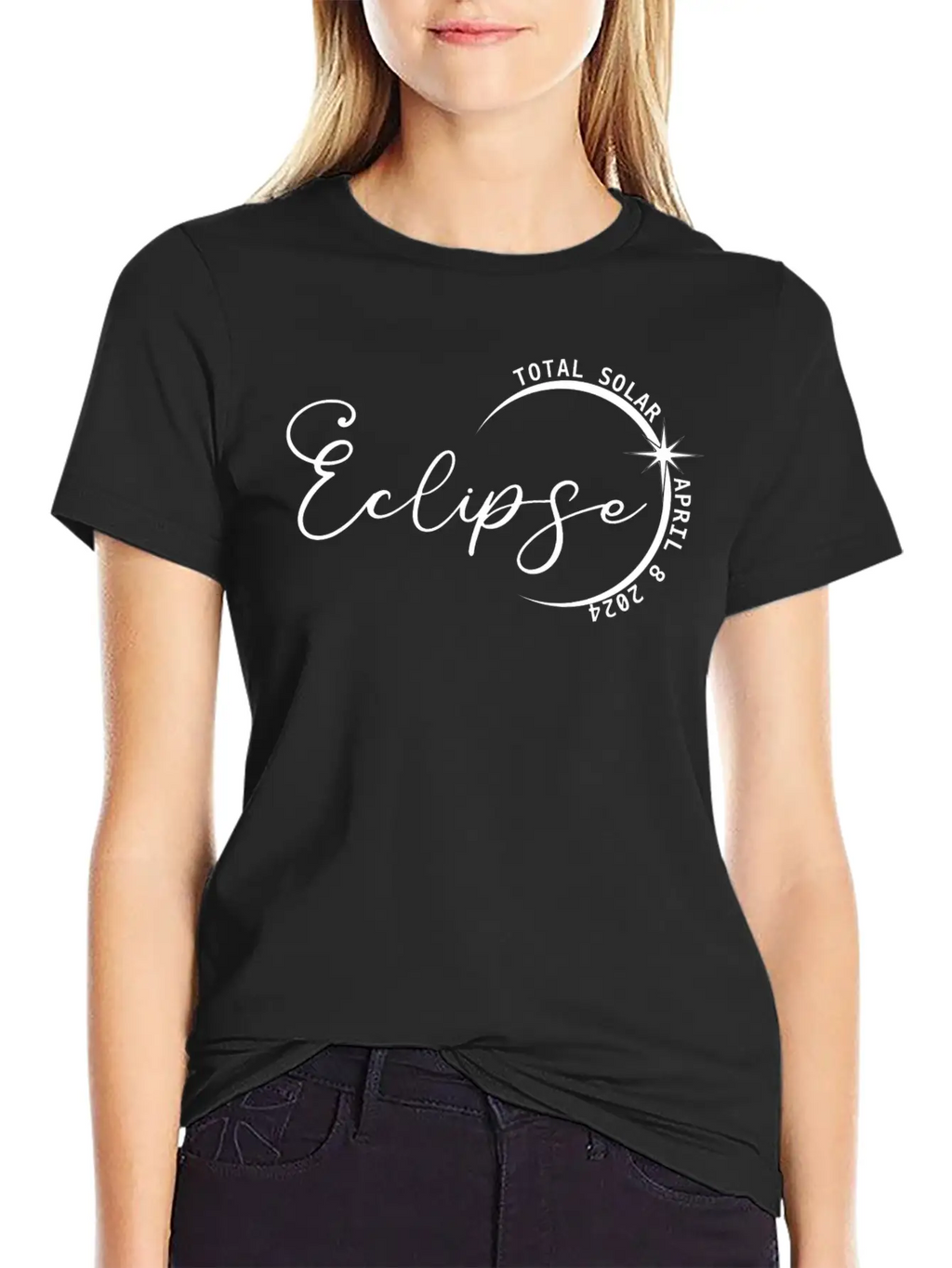 Total Solar Eclipse 2024 SVG PNG Modern Fit Casual T-Shirt – Clean And Versatile Design