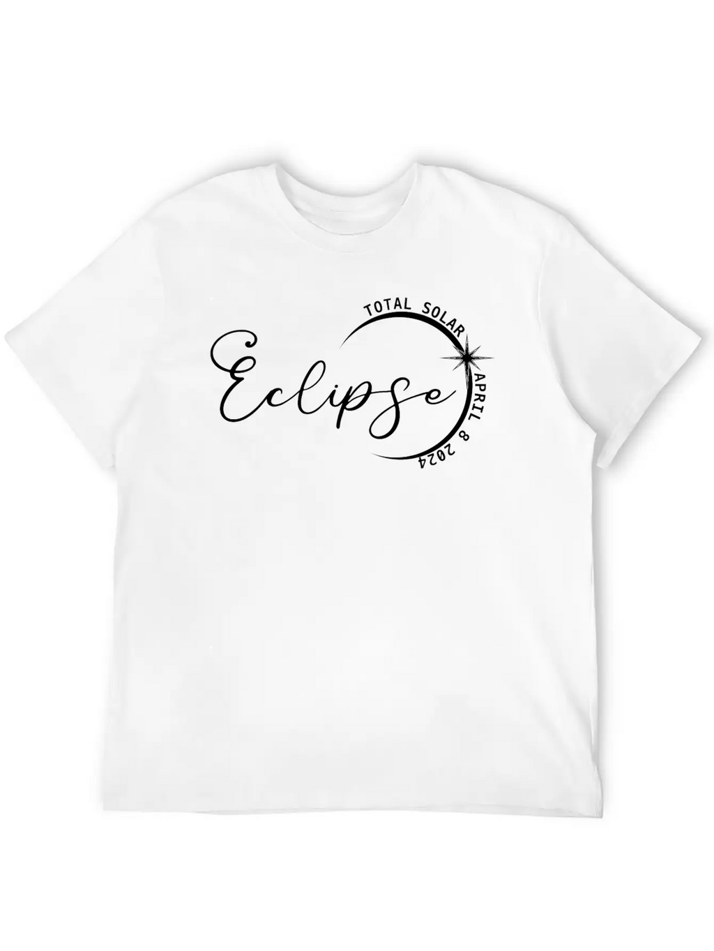 Total Solar Eclipse 2024 SVG PNG Modern Fit Casual T-Shirt – Clean And Versatile Design