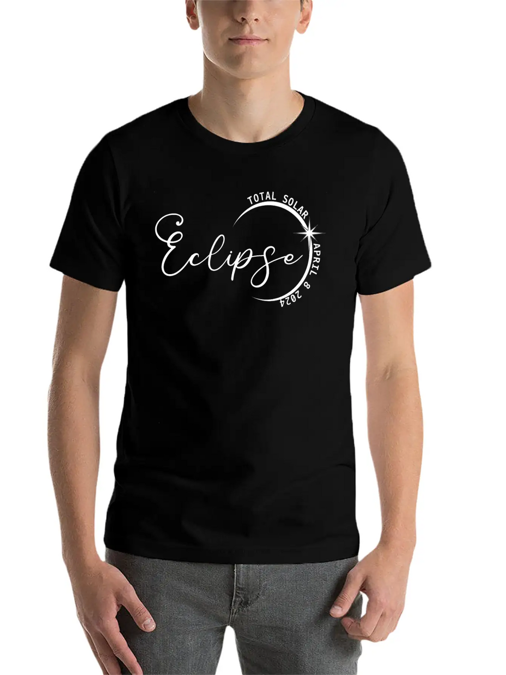 Total Solar Eclipse 2024 SVG PNG Modern Fit Casual T-Shirt – Clean And Versatile Design
