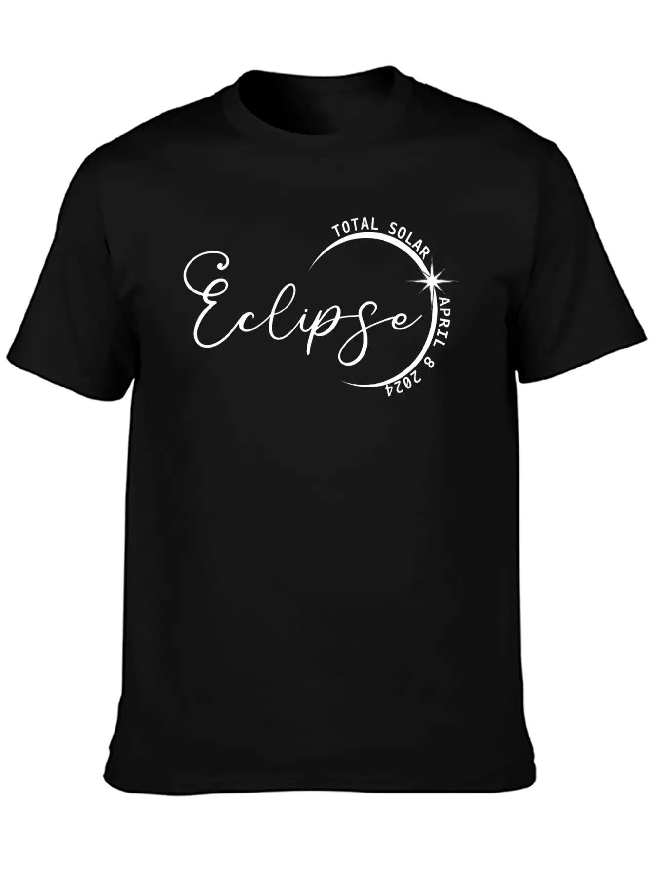 Total Solar Eclipse 2024 SVG PNG Modern Fit Casual T-Shirt – Clean And Versatile Design