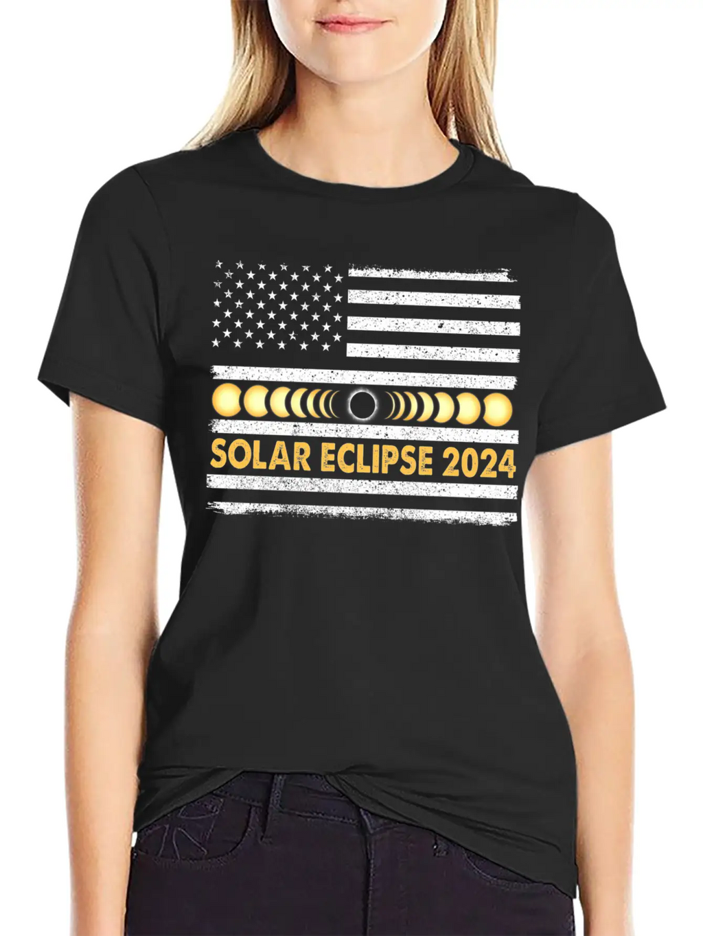 Total Solar Eclipse 2024 Totality Phases Us Classic Cotton Tee – Unisex Comfort For Any Season