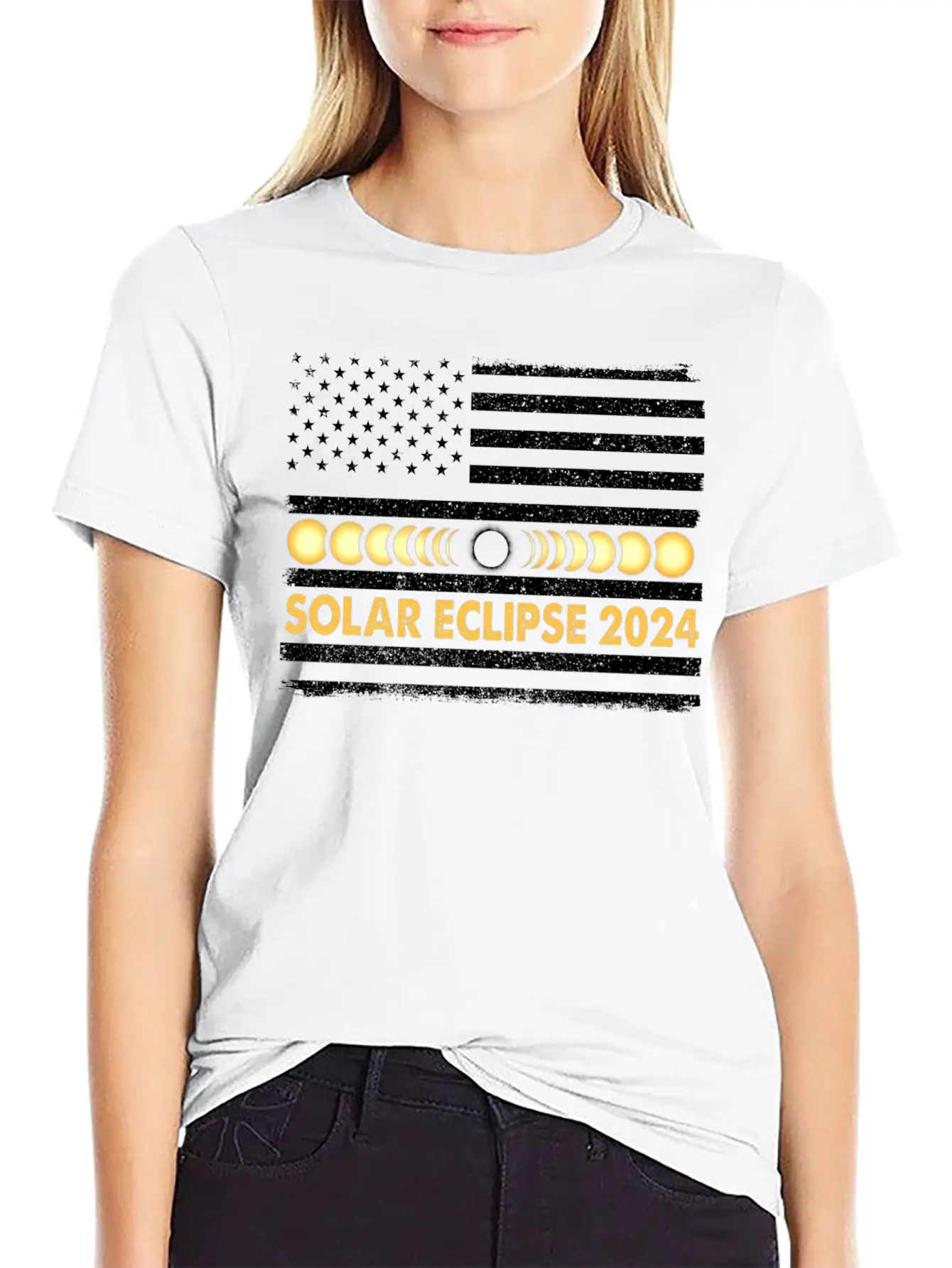 Total Solar Eclipse 2024 Totality Phases Us Classic Cotton Tee – Unisex Comfort For Any Season