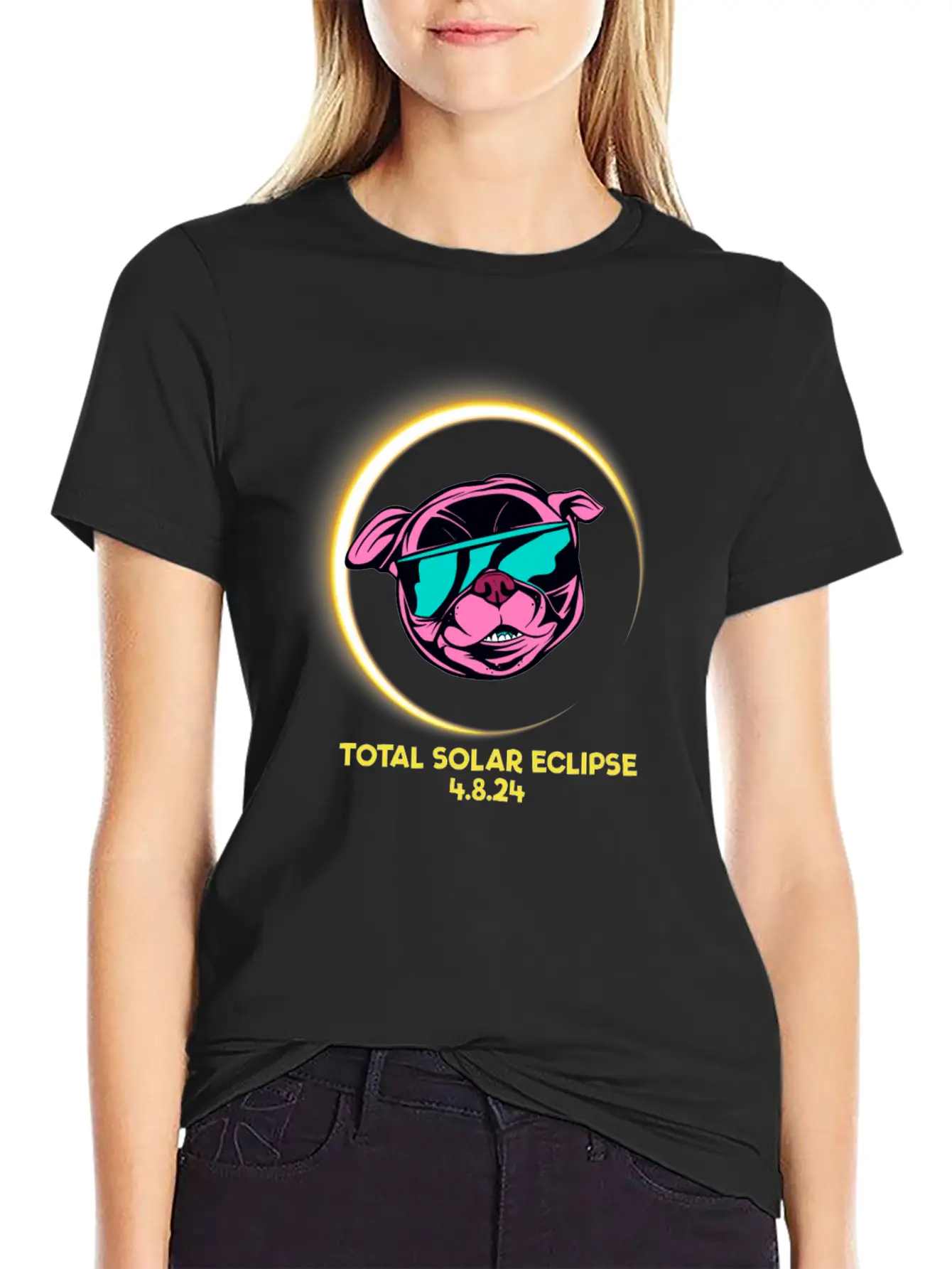 Total Solar Eclipse 4.8.24 Path Of Totality Kids Stylish Everyday T-Shirt – Unisex Basic Cotton Tee