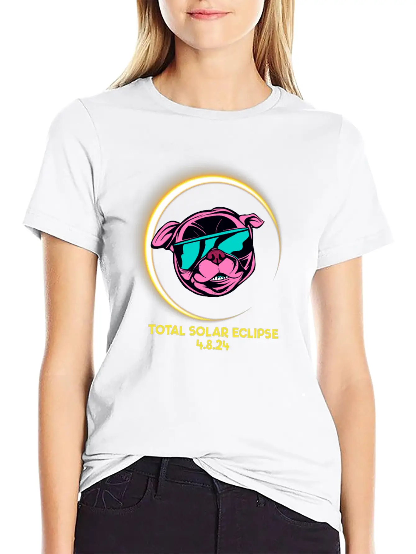 Total Solar Eclipse 4.8.24 Path Of Totality Kids Stylish Everyday T-Shirt – Unisex Basic Cotton Tee