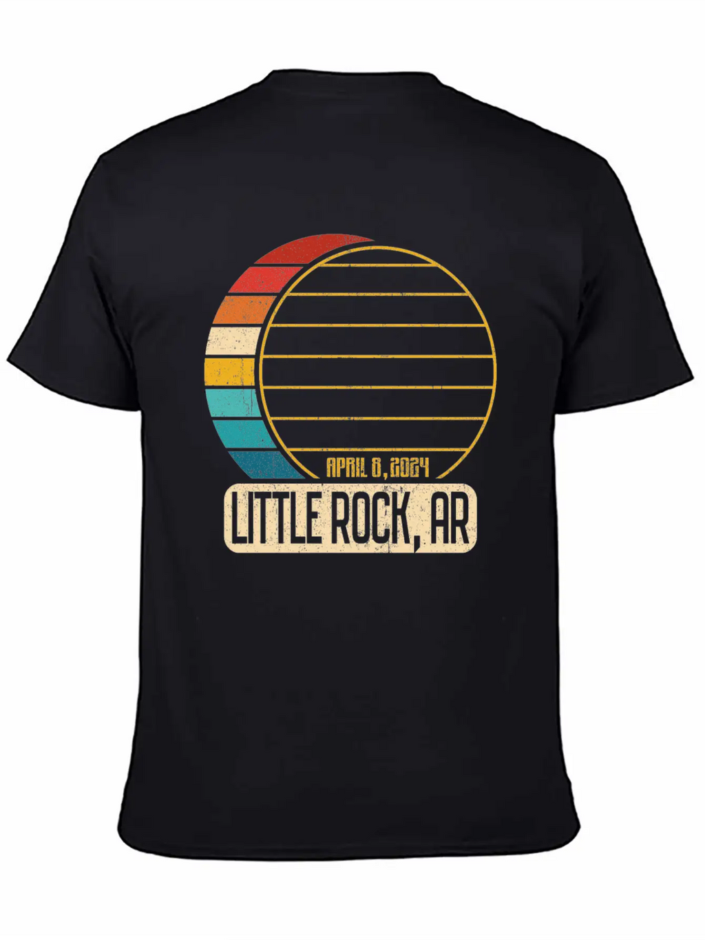 Total Solar Eclipse Arkansas Little Rock 4 28 2024 Timeless Short Sleeve Tee – Comfy And Minimalist Design