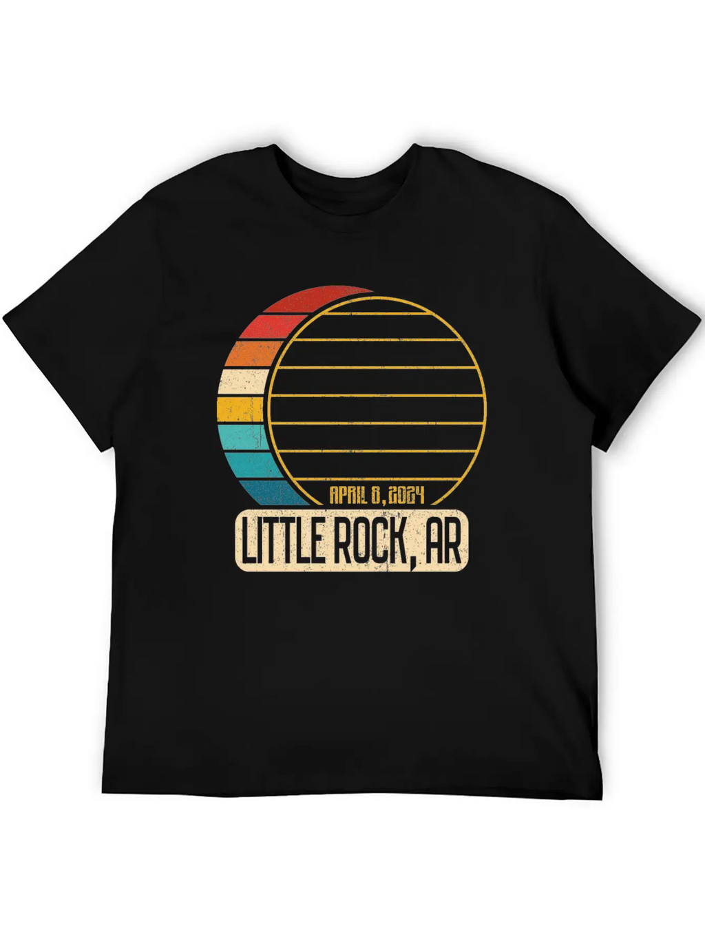 Total Solar Eclipse Arkansas Little Rock 4 28 2024 Timeless Short Sleeve Tee – Comfy And Minimalist Design