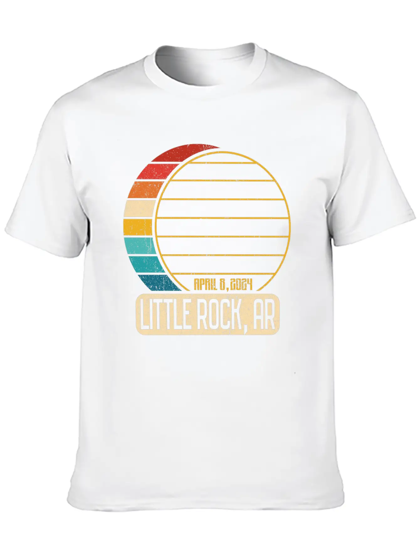 Total Solar Eclipse Arkansas Little Rock 4 28 2024 Timeless Short Sleeve Tee – Comfy And Minimalist Design