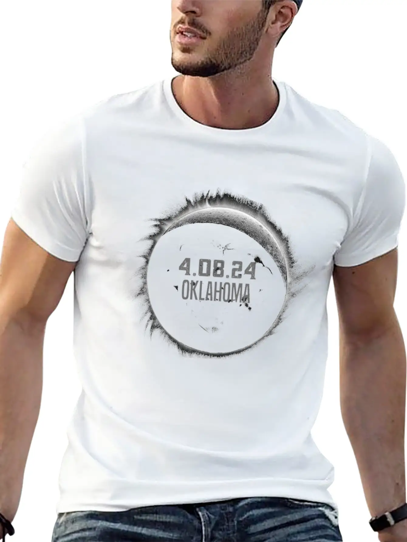 Total Solar Eclipse Oklahoma Path Of Totality Classic Cotton Tee – Unisex Comfort For Any Season