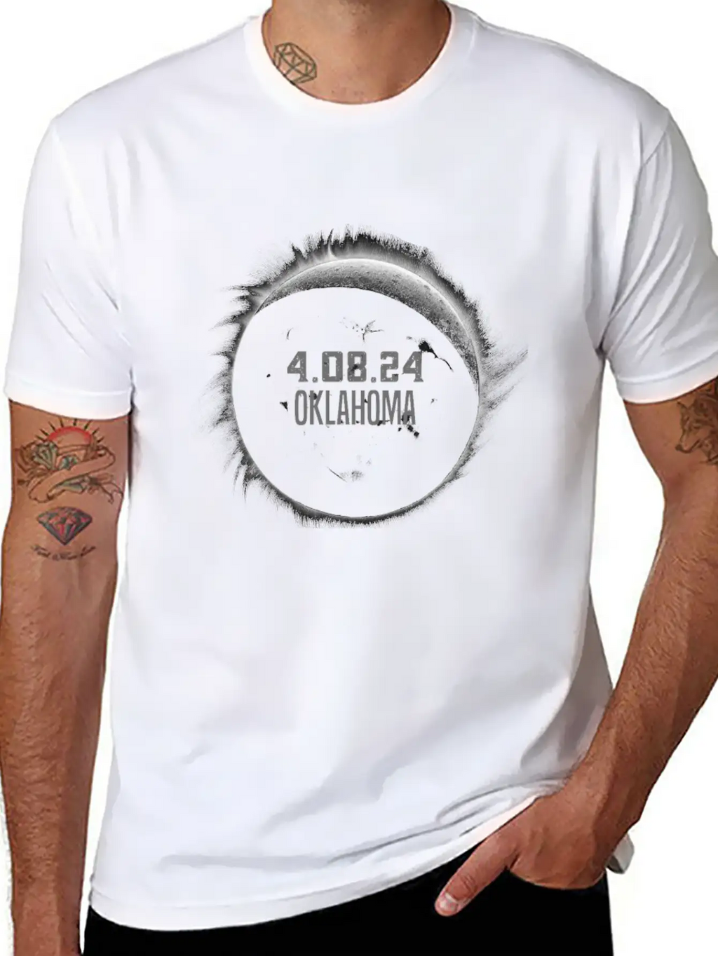 Total Solar Eclipse Oklahoma Path Of Totality Classic Cotton Tee – Unisex Comfort For Any Season