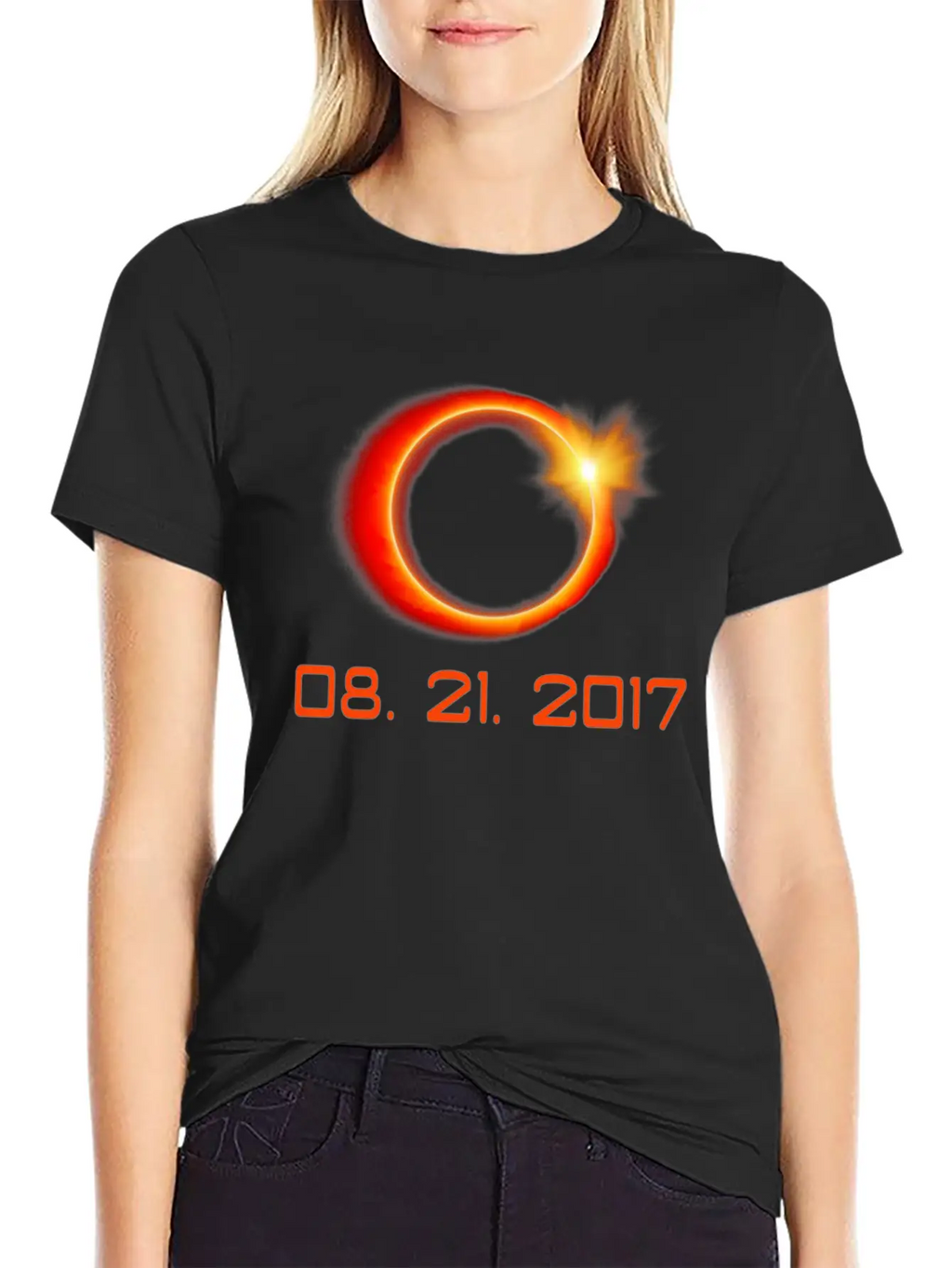 Total Solar Eclipse Summer August 21st 2017 Stylish Everyday T-Shirt – Unisex Basic Cotton Tee