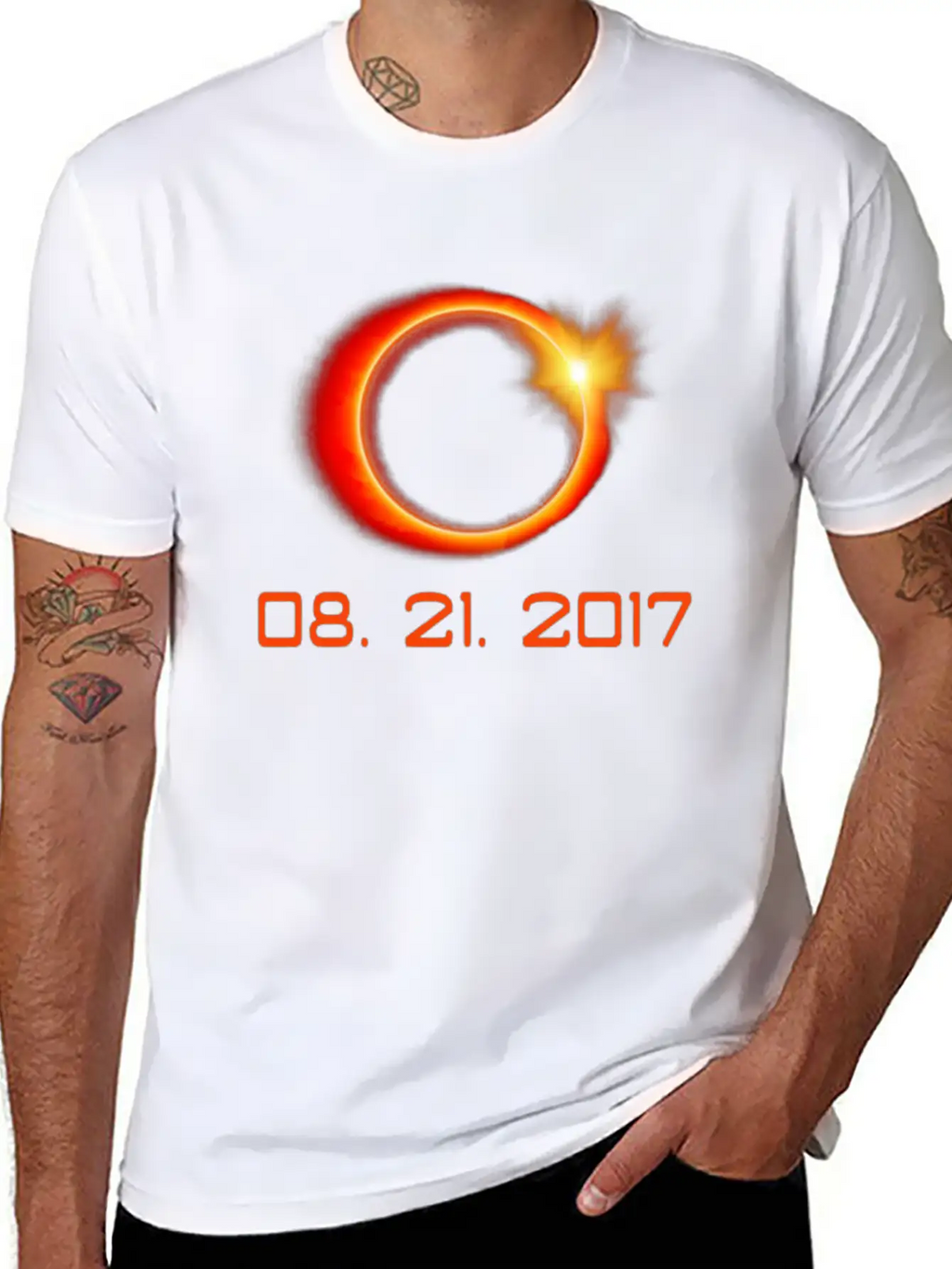 Total Solar Eclipse Summer August 21st 2017 Stylish Everyday T-Shirt – Unisex Basic Cotton Tee