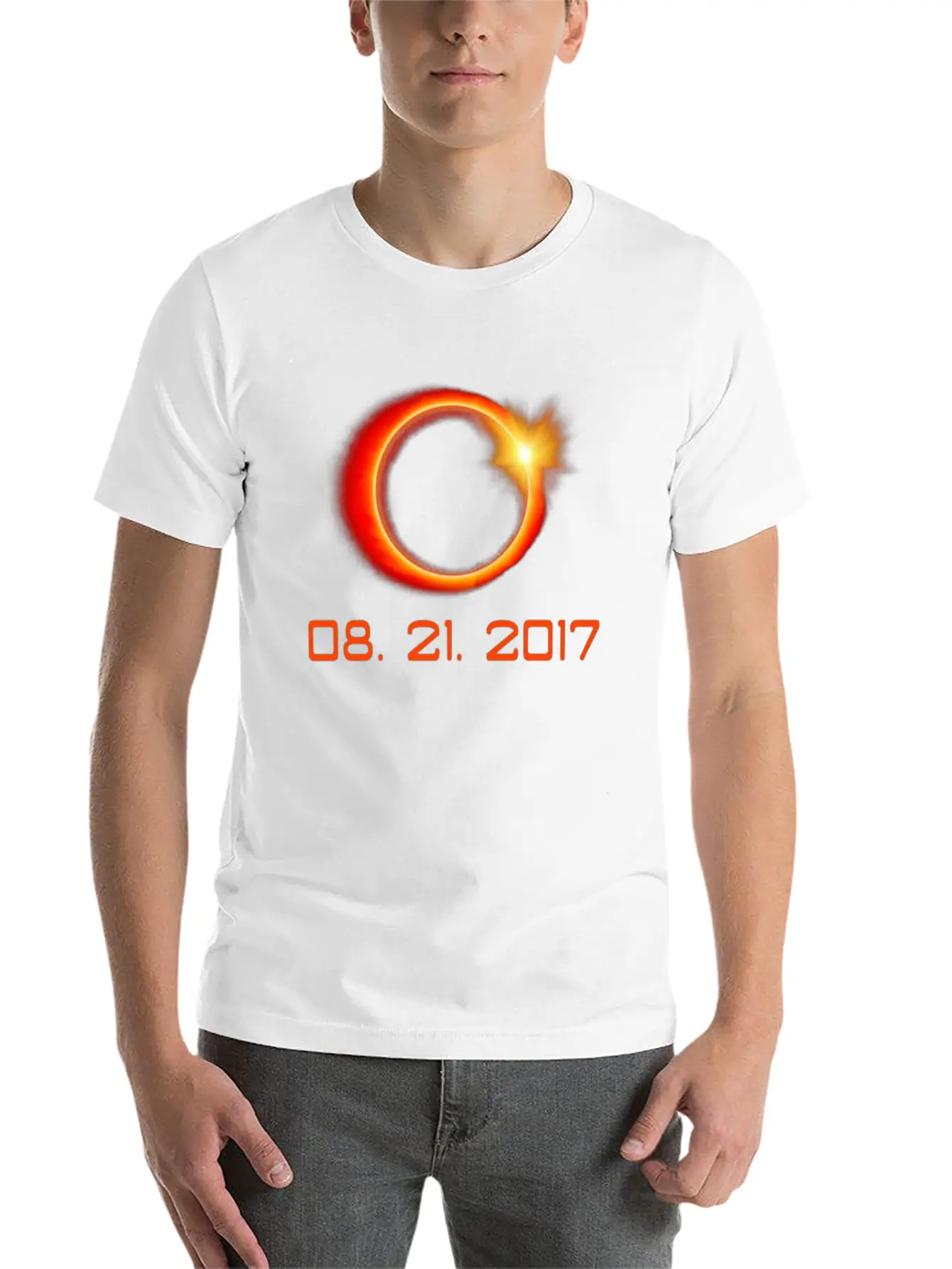 Total Solar Eclipse Summer August 21st 2017 Stylish Everyday T-Shirt – Unisex Basic Cotton Tee