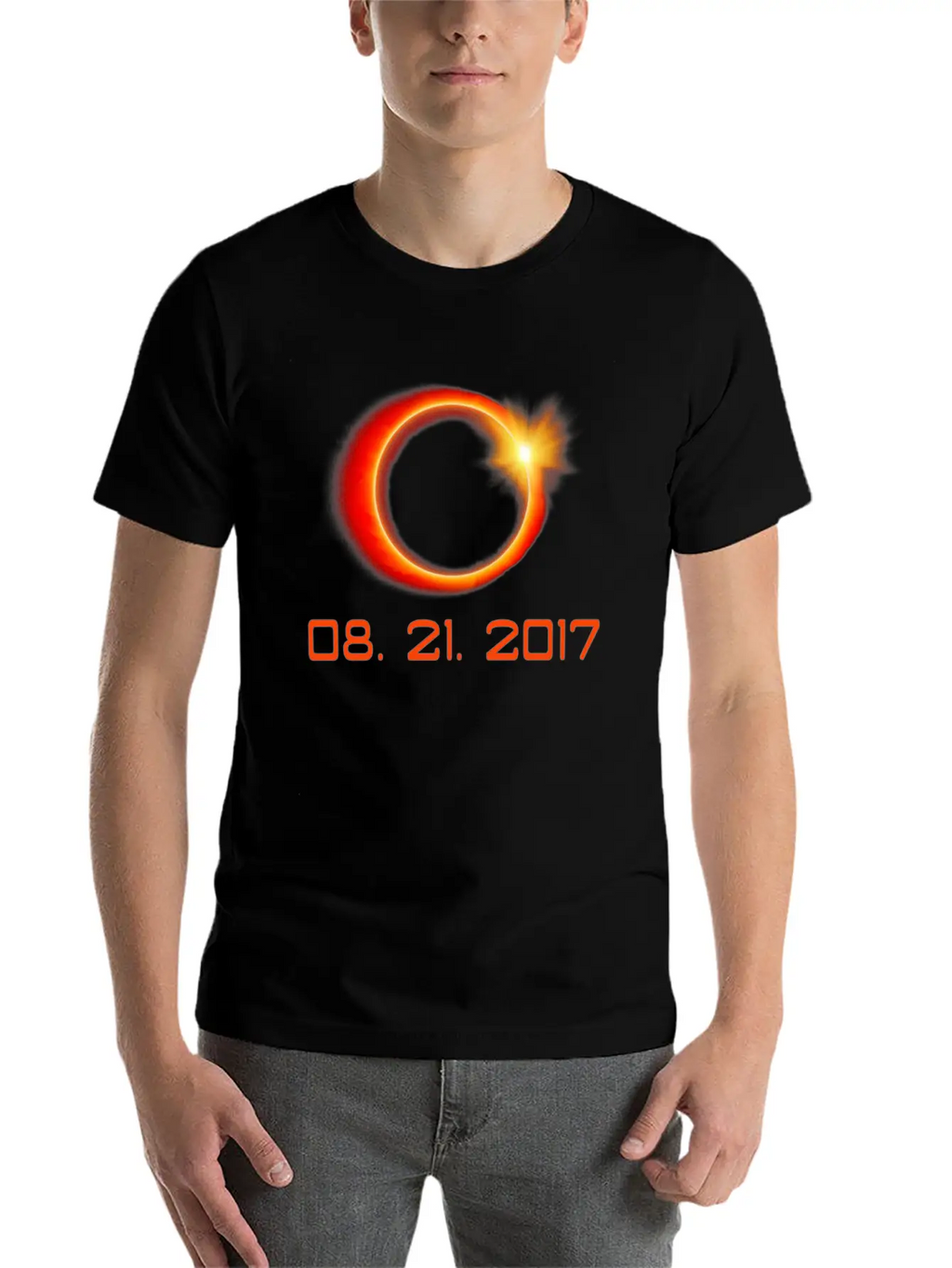 Total Solar Eclipse Summer August 21st 2017 Stylish Everyday T-Shirt – Unisex Basic Cotton Tee