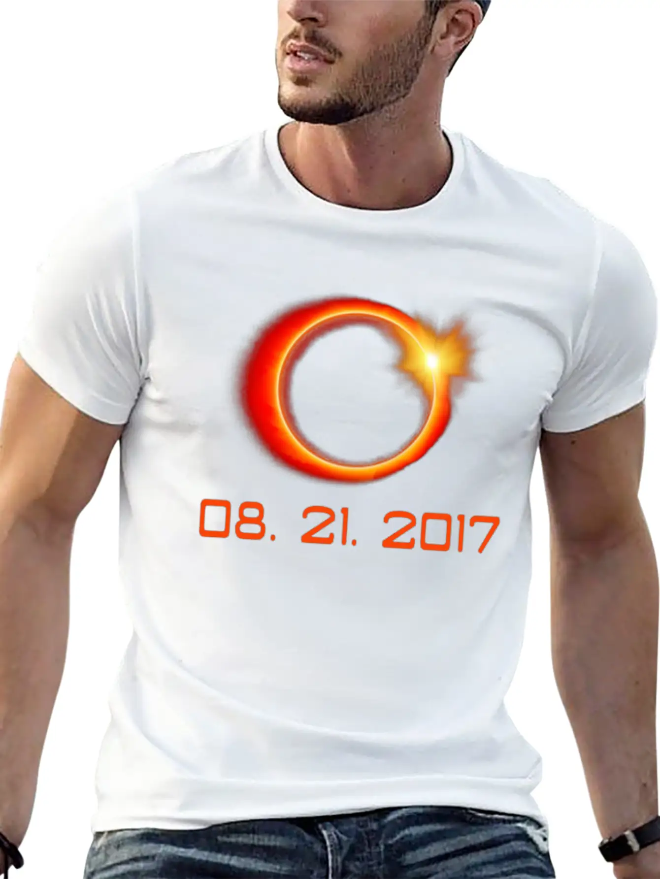 Total Solar Eclipse Summer August 21st 2017 Stylish Everyday T-Shirt – Unisex Basic Cotton Tee