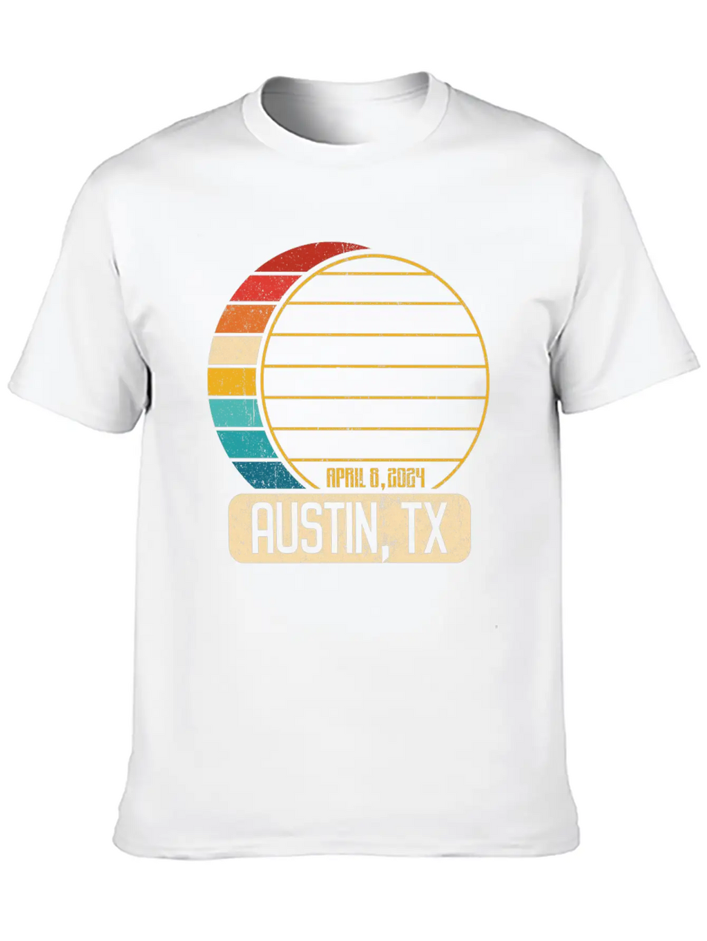 Total Solar Eclipse Texas Austin April 28 2024Aust Relaxed Everyday Tee – Lightweight And Durable Cotton