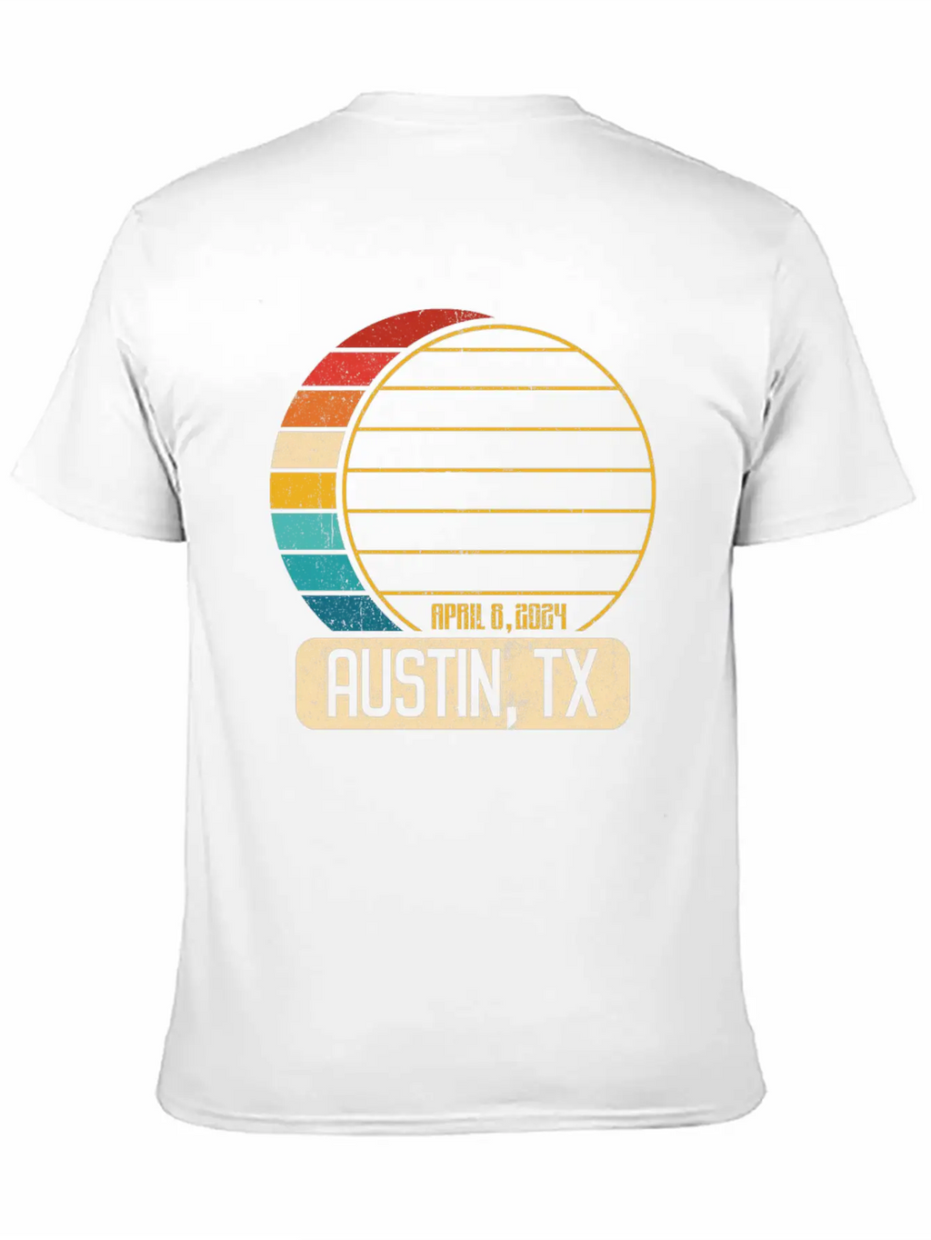 Total Solar Eclipse Texas Austin April 28 2024Aust Relaxed Everyday Tee – Lightweight And Durable Cotton
