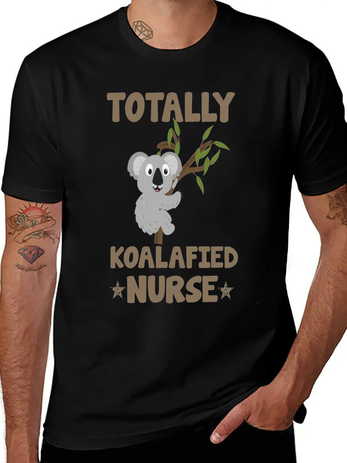 Totally Koalafied Nurse Koala Nurse Stylish Everyday T-Shirt – Unisex Basic Cotton Tee