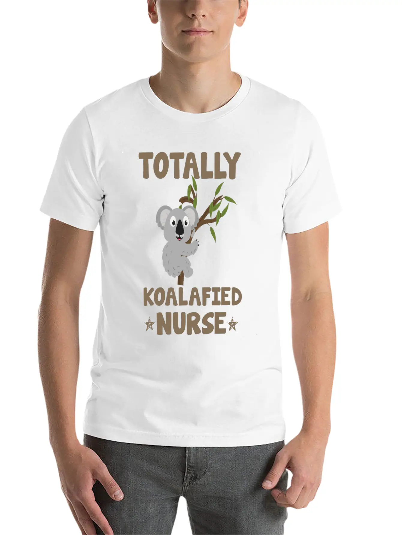 Totally Koalafied Nurse Koala Nurse Stylish Everyday T-Shirt – Unisex Basic Cotton Tee