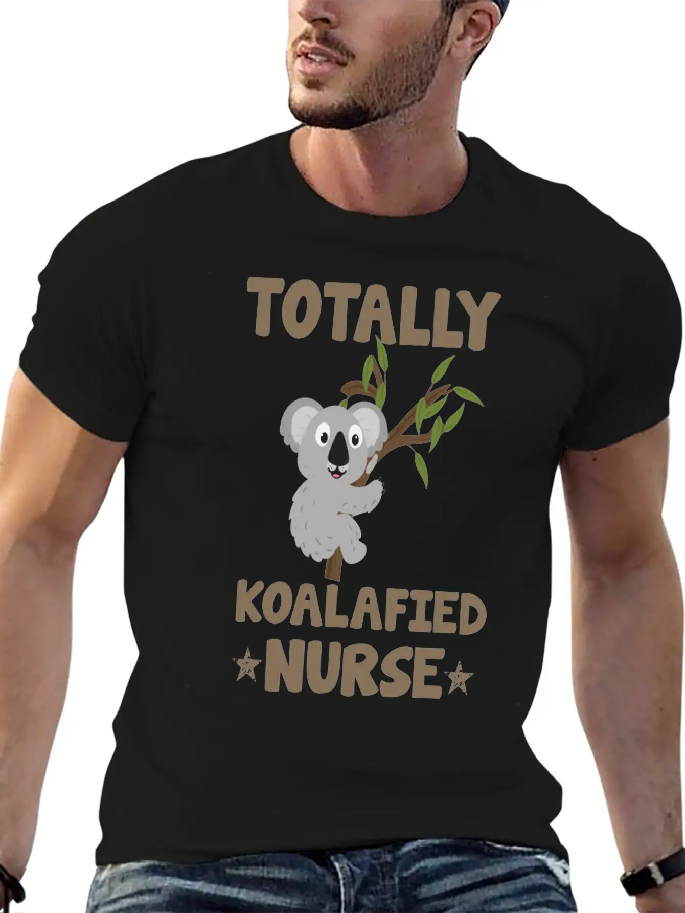 Totally Koalafied Nurse Koala Nurse Stylish Everyday T-Shirt – Unisex Basic Cotton Tee