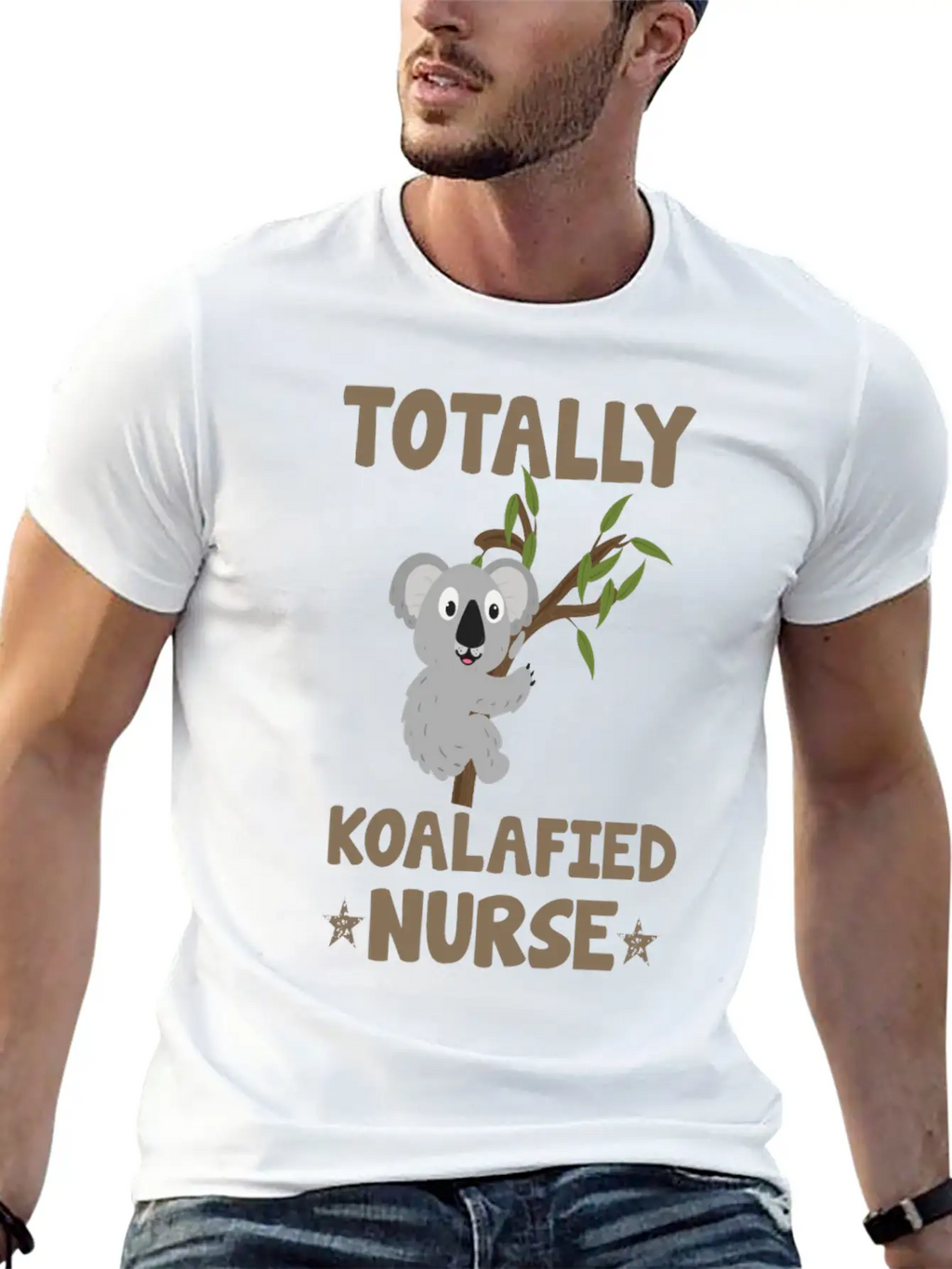 Totally Koalafied Nurse Koala Nurse Stylish Everyday T-Shirt – Unisex Basic Cotton Tee