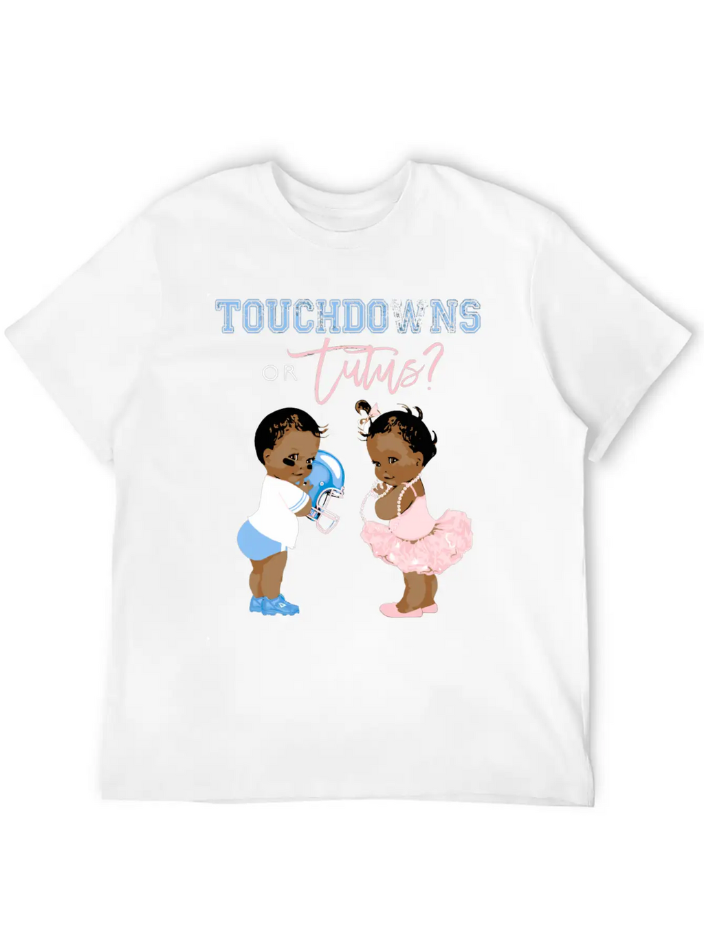 Touchdowns Or Tutus Gender Reveal Baby Shower Matc Essential Cotton Tee For Daily Outfits – Unisex Style