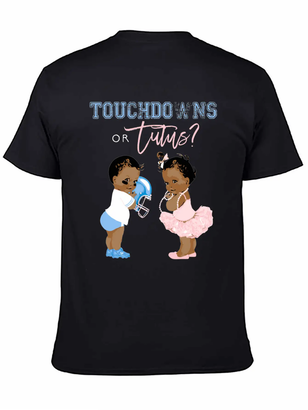 Touchdowns Or Tutus Gender Reveal Baby Shower Matc Essential Cotton Tee For Daily Outfits – Unisex Style