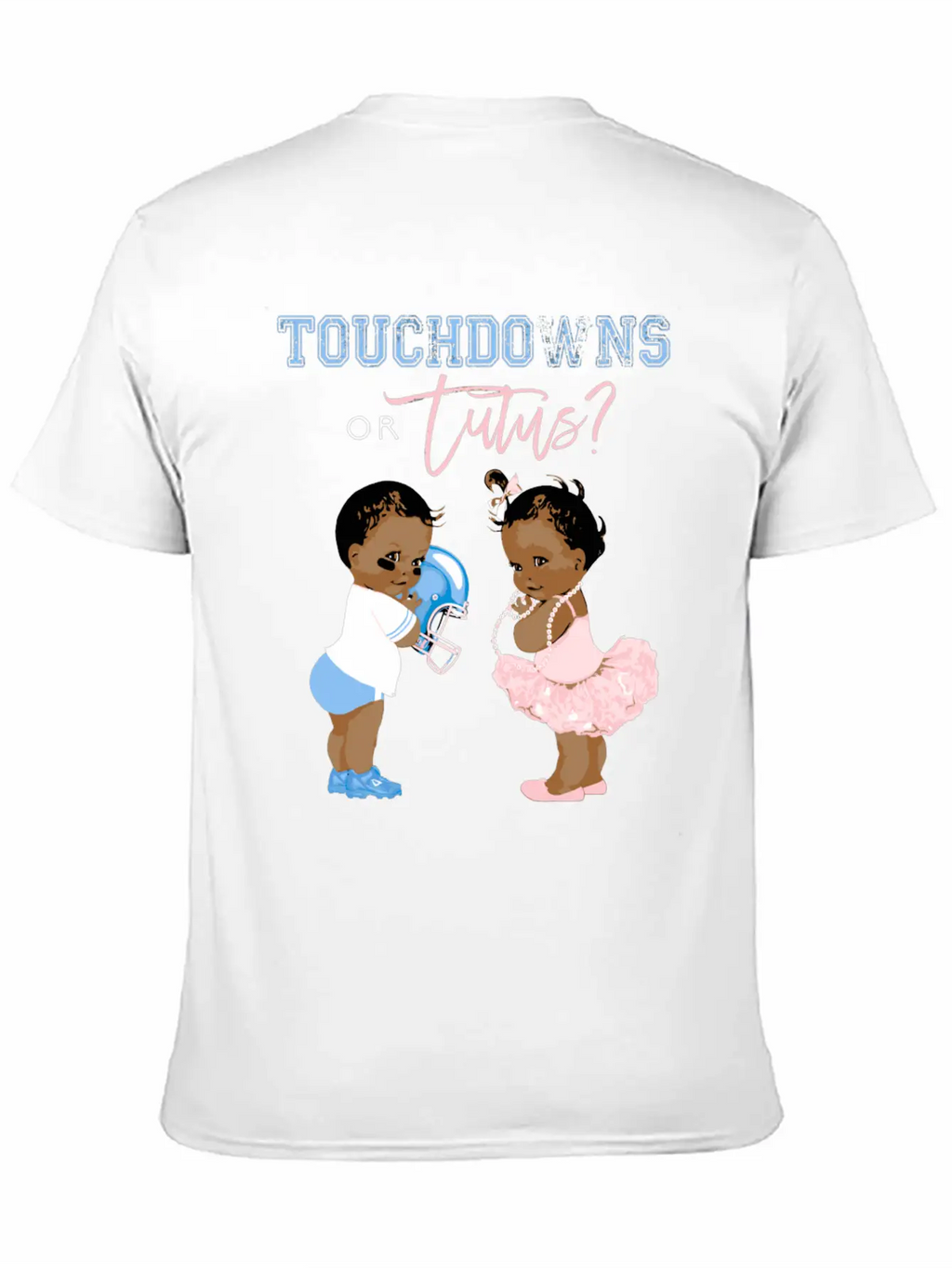 Touchdowns Or Tutus Gender Reveal Baby Shower Matc Essential Cotton Tee For Daily Outfits – Unisex Style