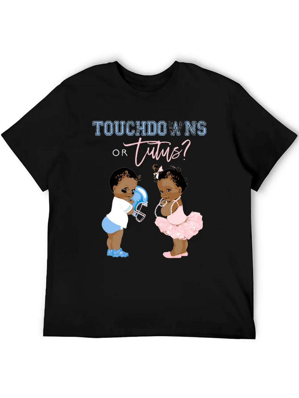 Touchdowns Or Tutus Gender Reveal Baby Shower Matc Essential Cotton Tee For Daily Outfits – Unisex Style