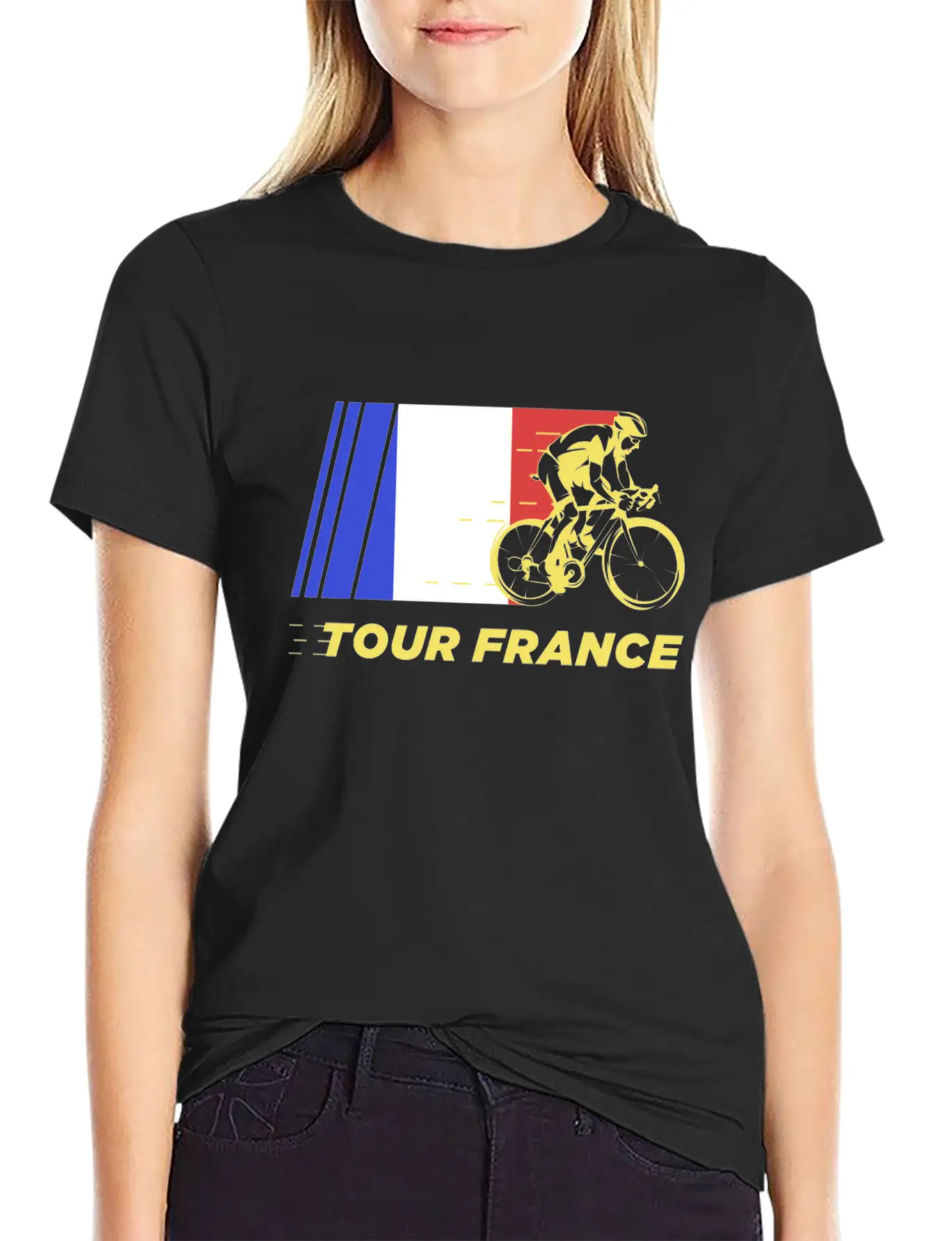 Tour De France, Tour De France Yellow, Tour Paris Modern Fit Casual T-Shirt – Clean And Versatile Design