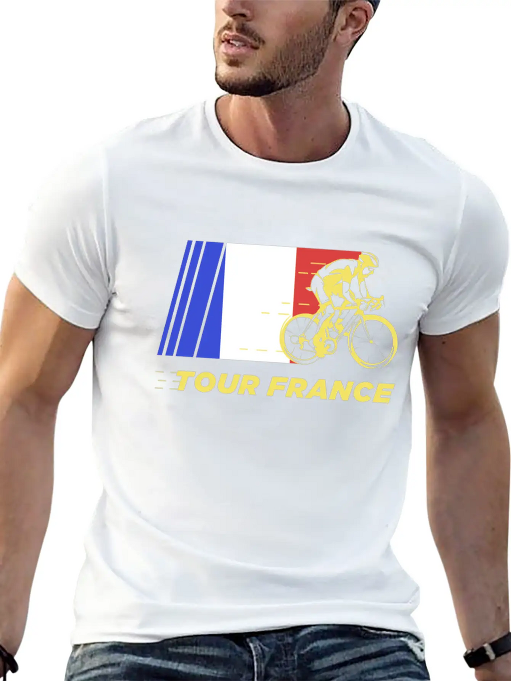 Tour De France, Tour De France Yellow, Tour Paris Modern Fit Casual T-Shirt – Clean And Versatile Design