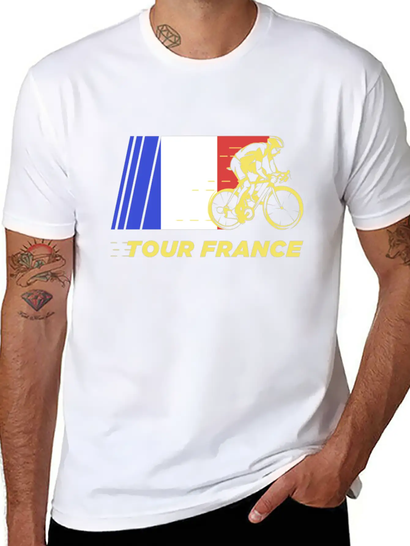 Tour De France, Tour De France Yellow, Tour Paris Modern Fit Casual T-Shirt – Clean And Versatile Design