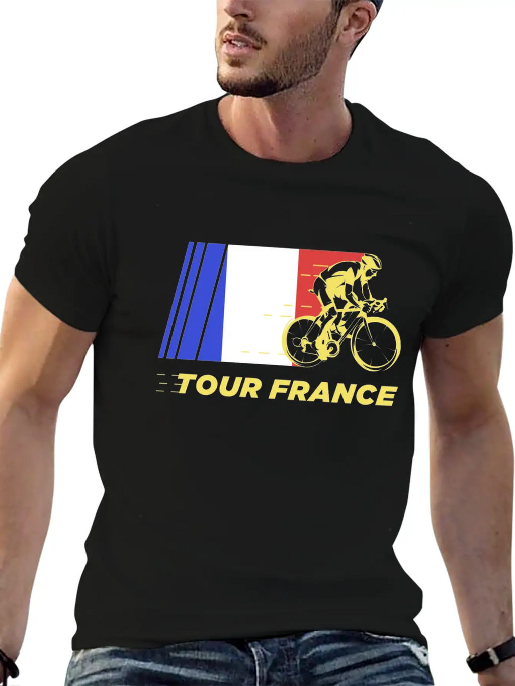 Tour De France, Tour De France Yellow, Tour Paris Modern Fit Casual T-Shirt – Clean And Versatile Design