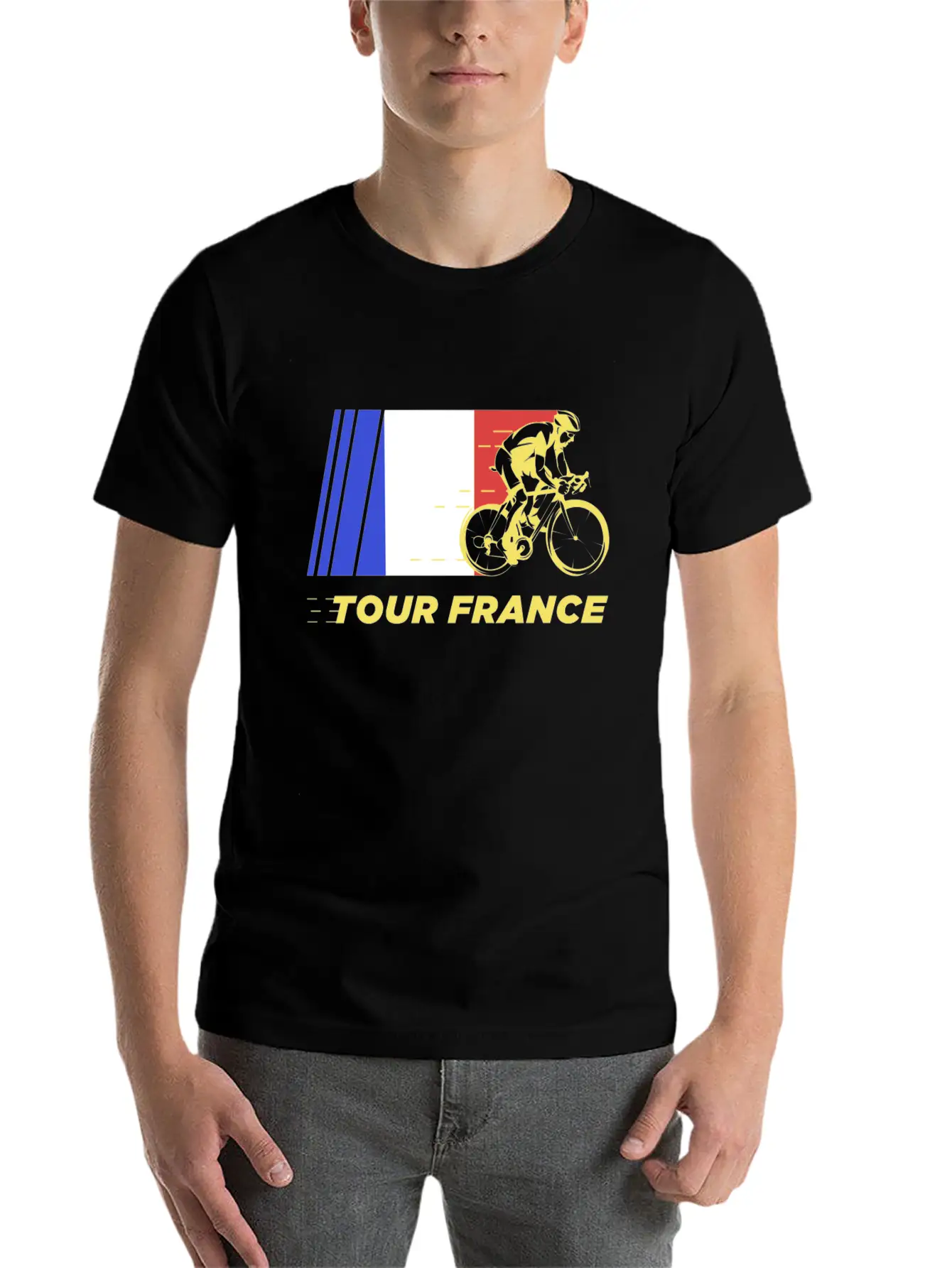Tour De France, Tour De France Yellow, Tour Paris Modern Fit Casual T-Shirt – Clean And Versatile Design