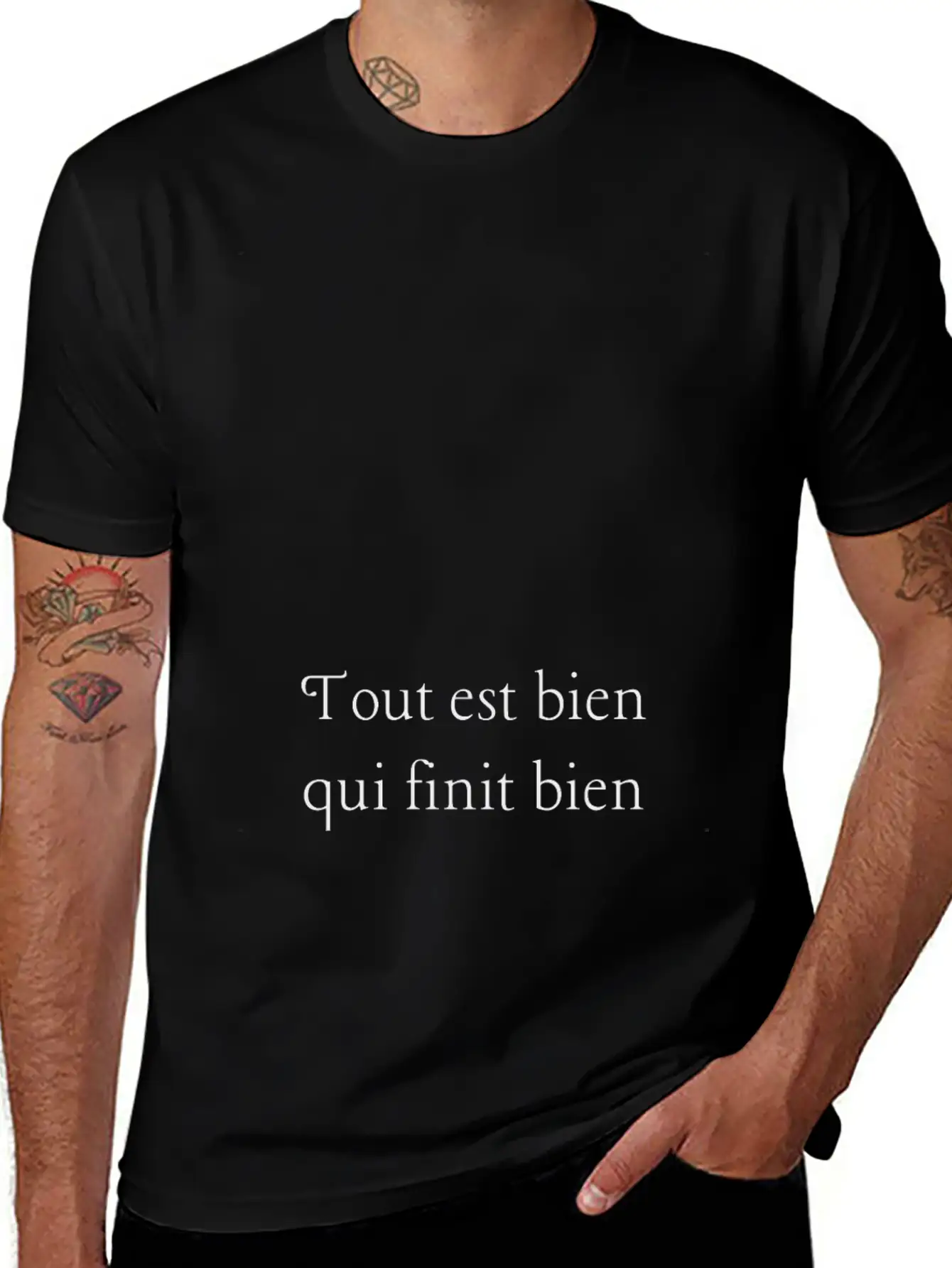 Tout Est Bien Qui Finit Bien Unisex Casual T-Shirt – Clean Design For Daily Comfort